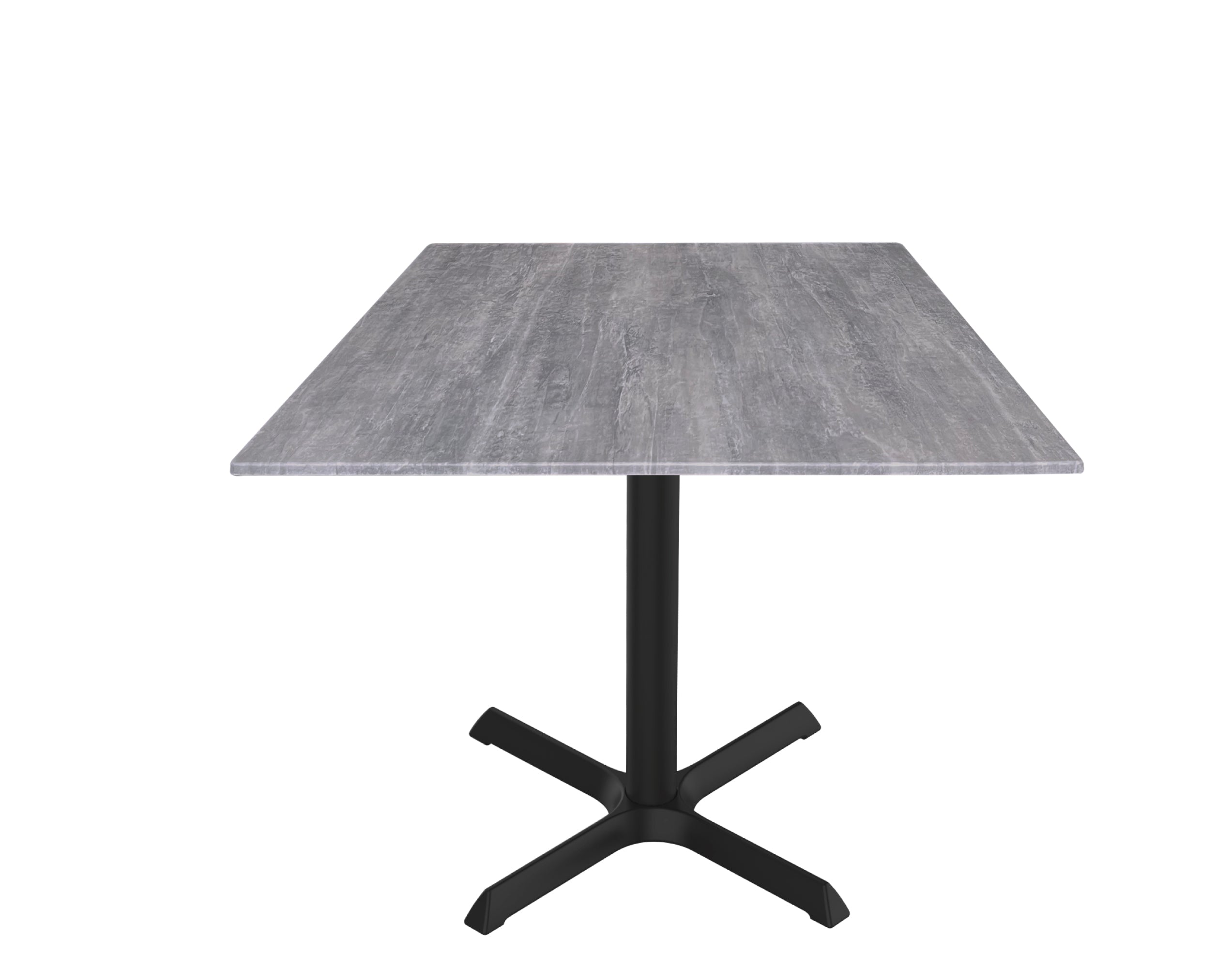 Holland Bar Stool 30-Inch Dining Height Square Patio Table - Indoor/Outdoor, Black Wrinkle Base
