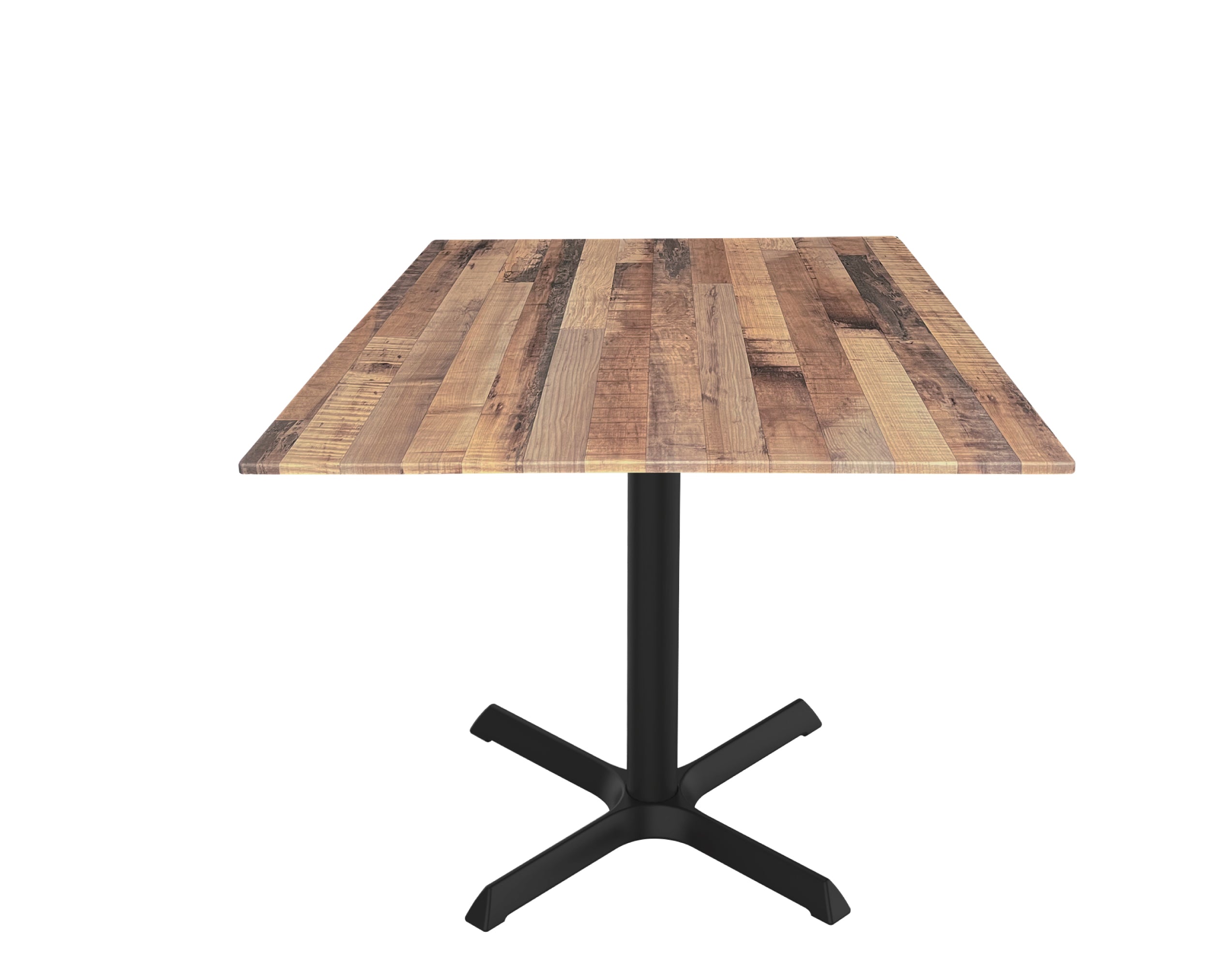 Holland Bar Stool 30-Inch Dining Height Square Patio Table - Indoor/Outdoor, Black Wrinkle Base