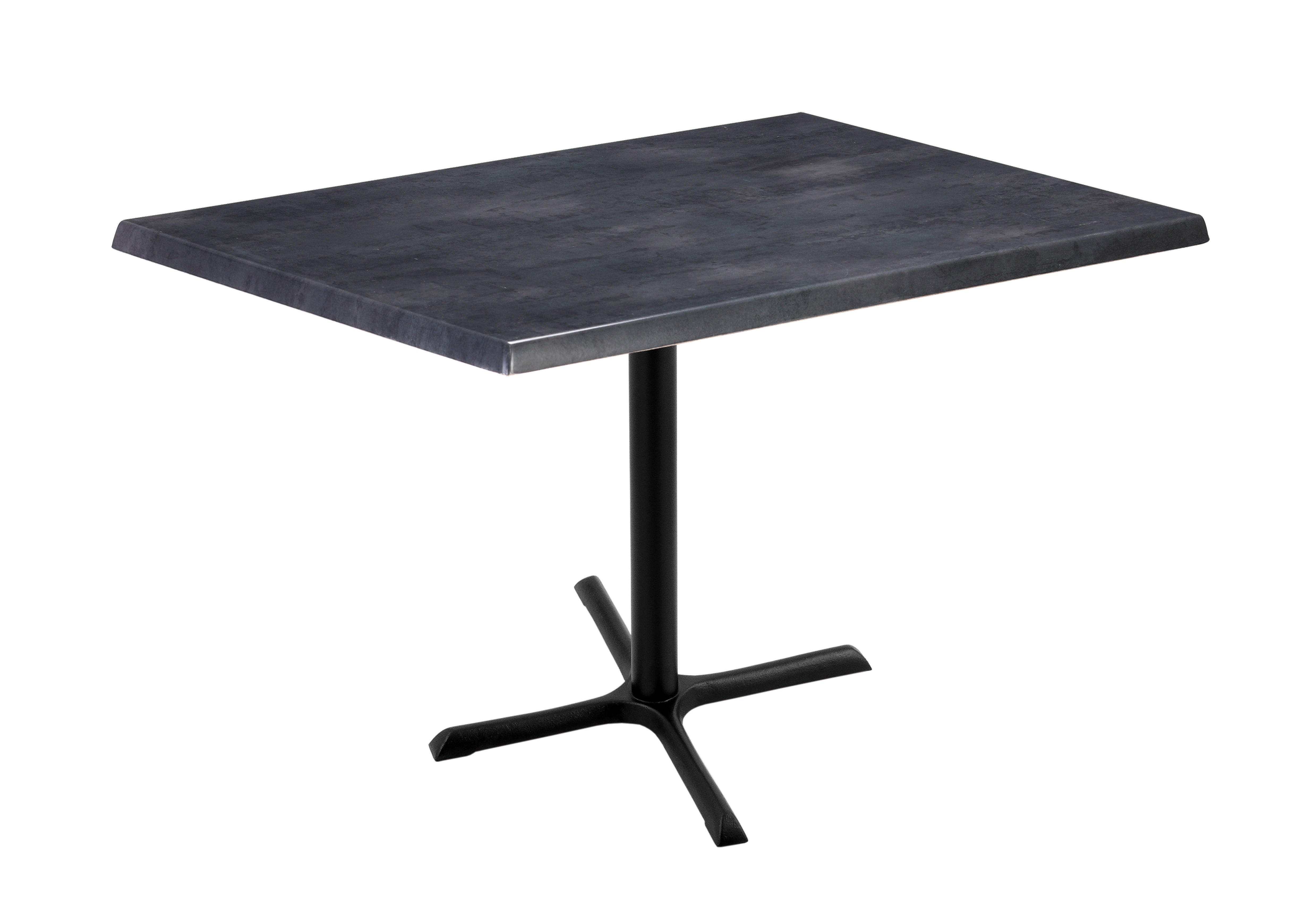 Holland Bar Stool 36-Inch Counter Height Rectangle (30" x 48") Patio Table - Indoor/Outdoor, Black Wrinkle Base