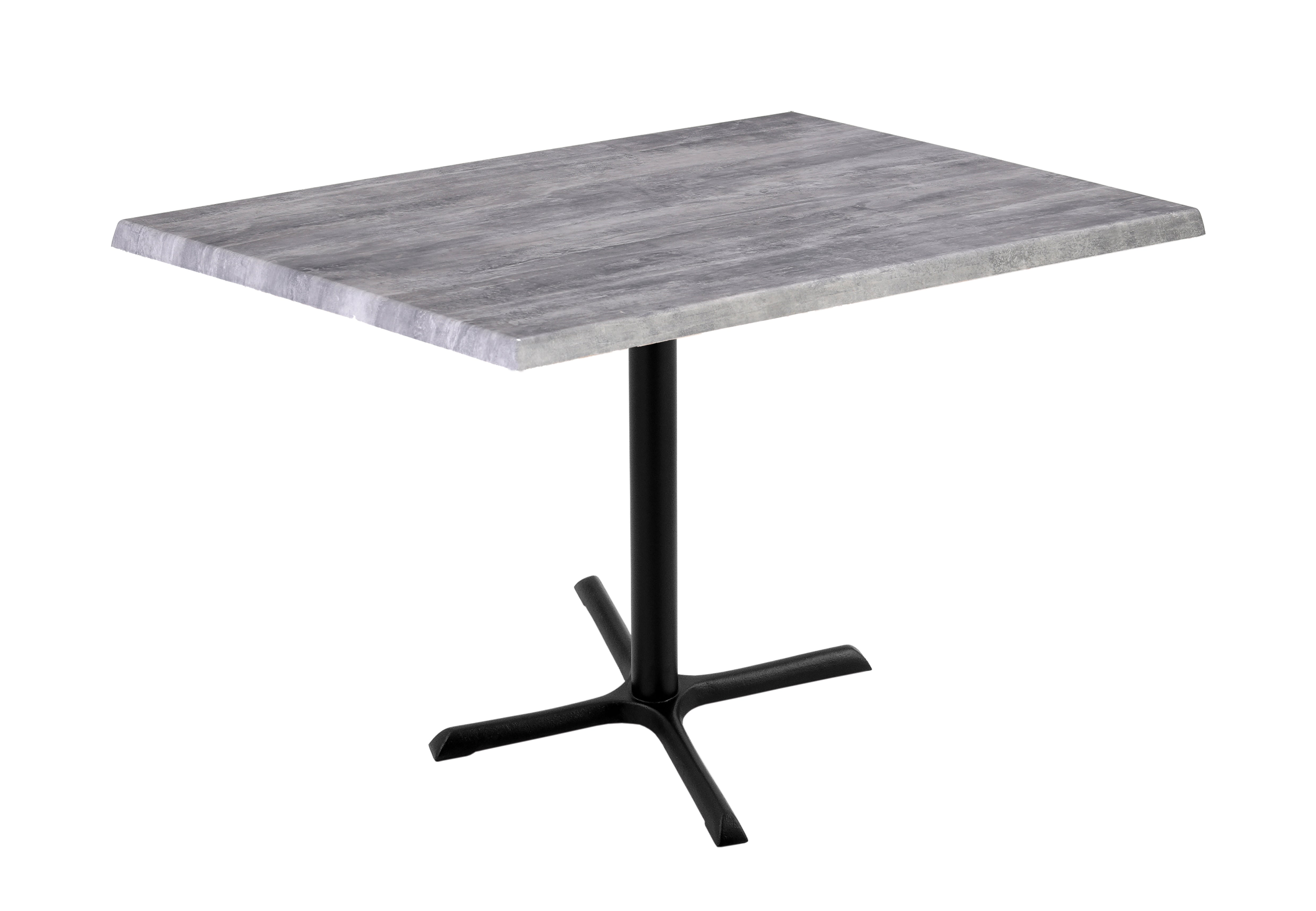 Holland Bar Stool 36-Inch Counter Height Rectangle (30" x 48") Patio Table - Indoor/Outdoor, Black Wrinkle Base