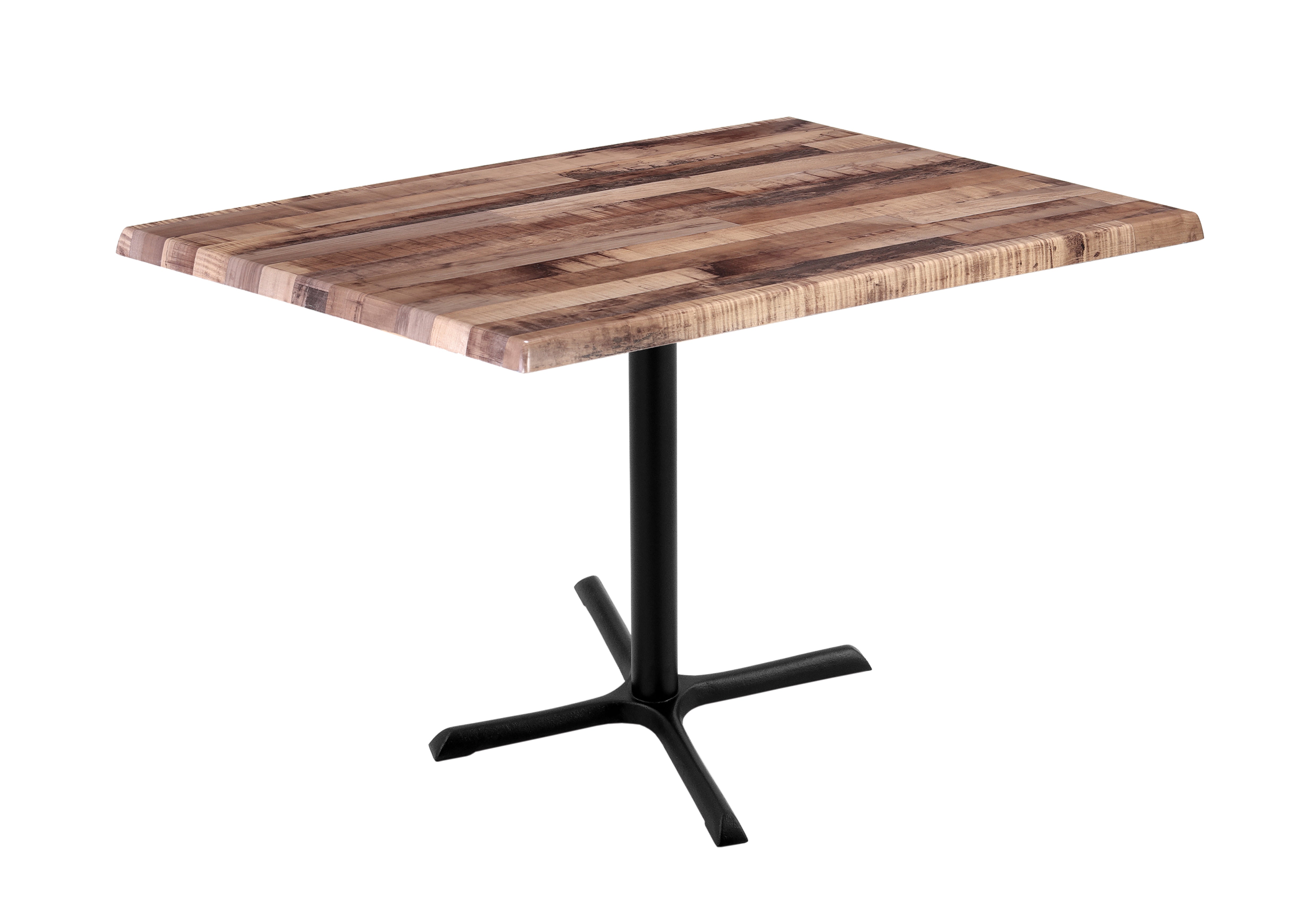 Holland Bar Stool 36-Inch Counter Height Rectangle (30" x 48") Patio Table - Indoor/Outdoor, Black Wrinkle Base