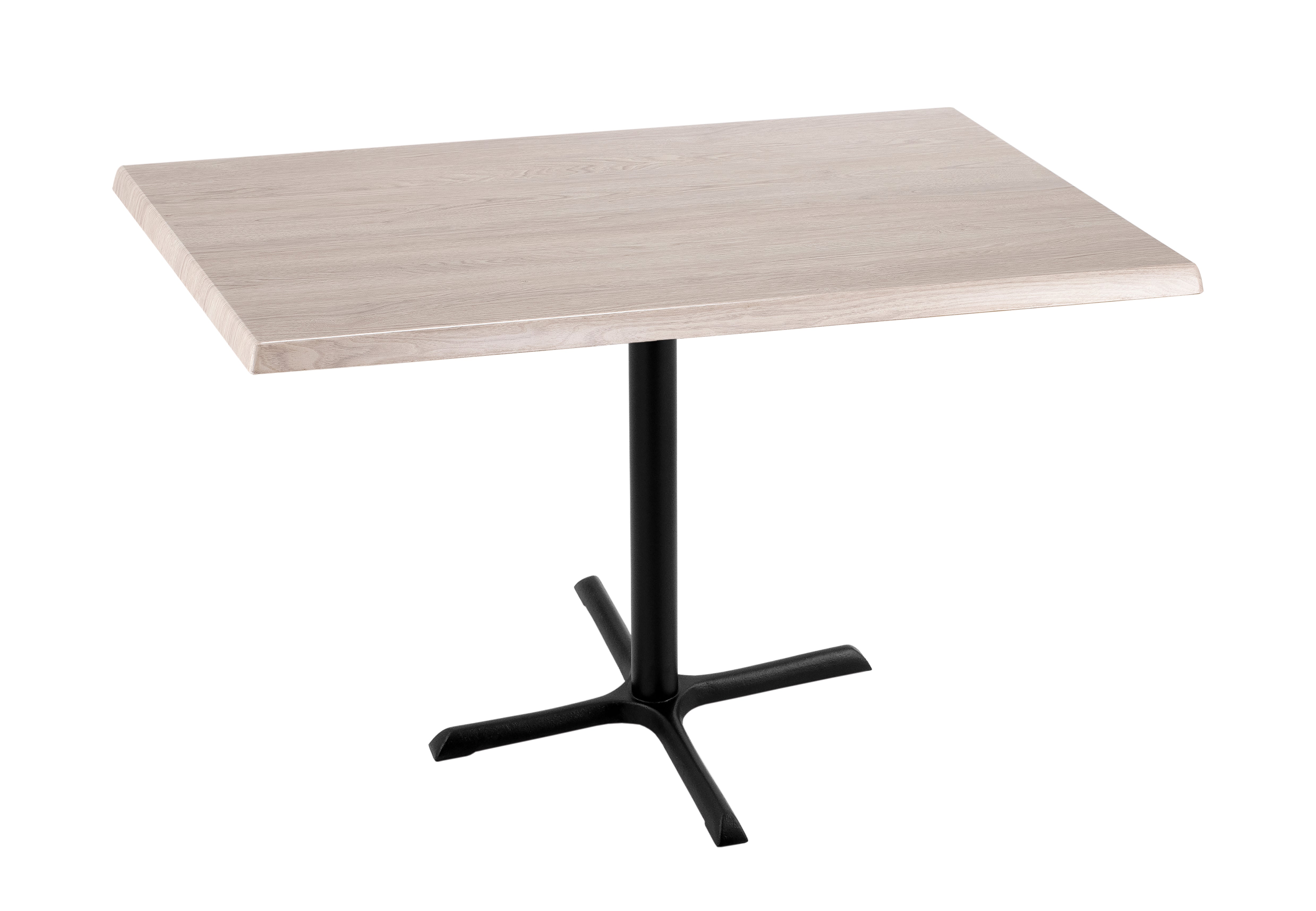 Holland Bar Stool 36-Inch Counter Height Rectangle (30" x 48") Patio Table - Indoor/Outdoor, Black Wrinkle Base