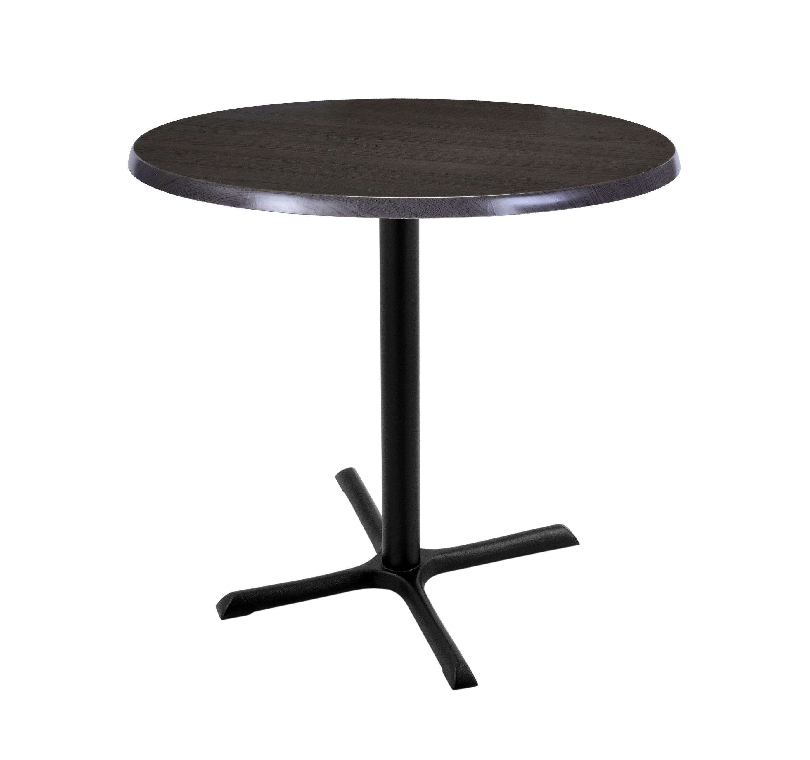 Holland Bar Stool 36-Inch Counter Height Round Patio Table - Indoor/Outdoor, Black Wrinkle Base