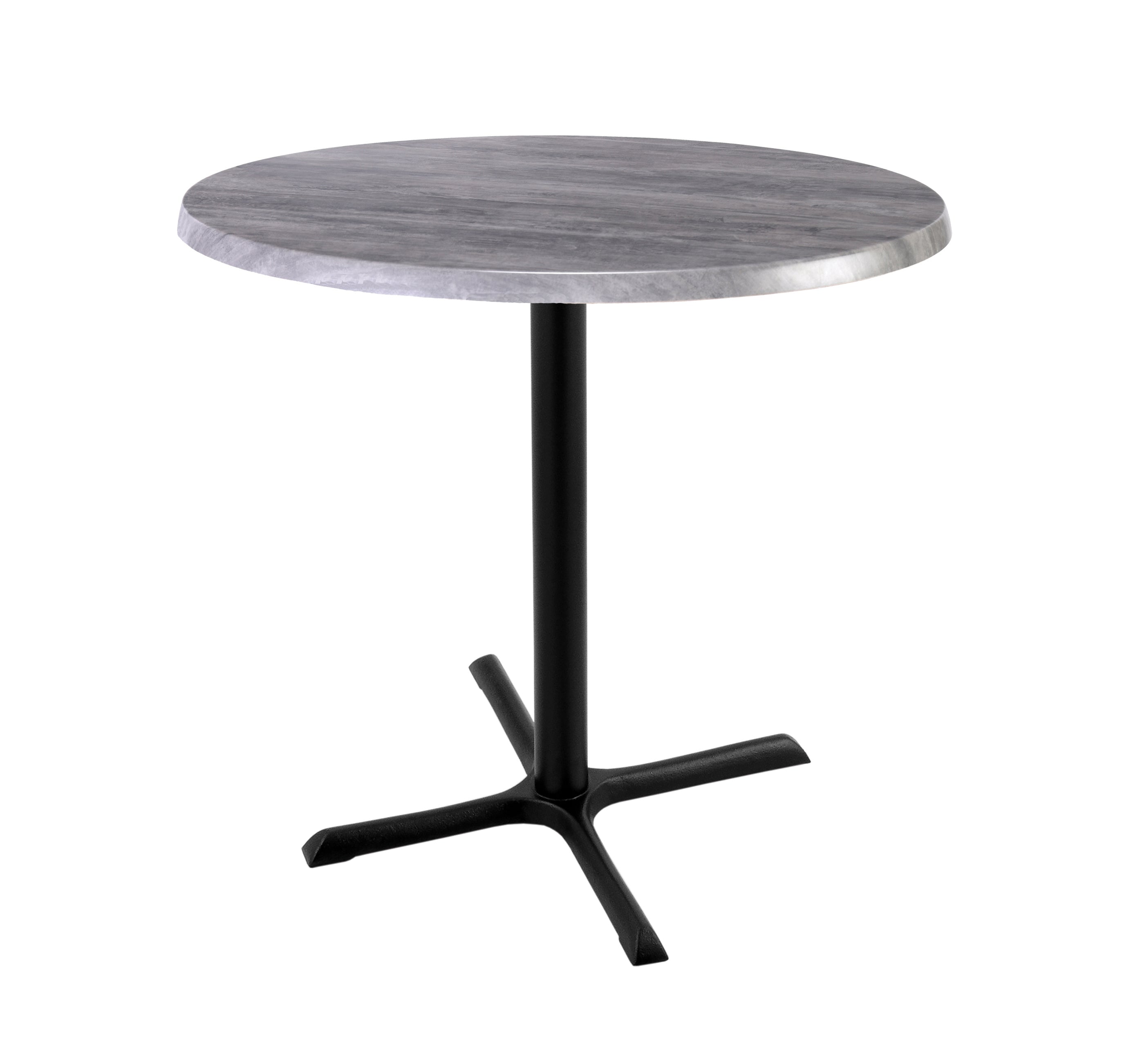 Holland Bar Stool 36-Inch Counter Height Round Patio Table - Indoor/Outdoor, Black Wrinkle Base