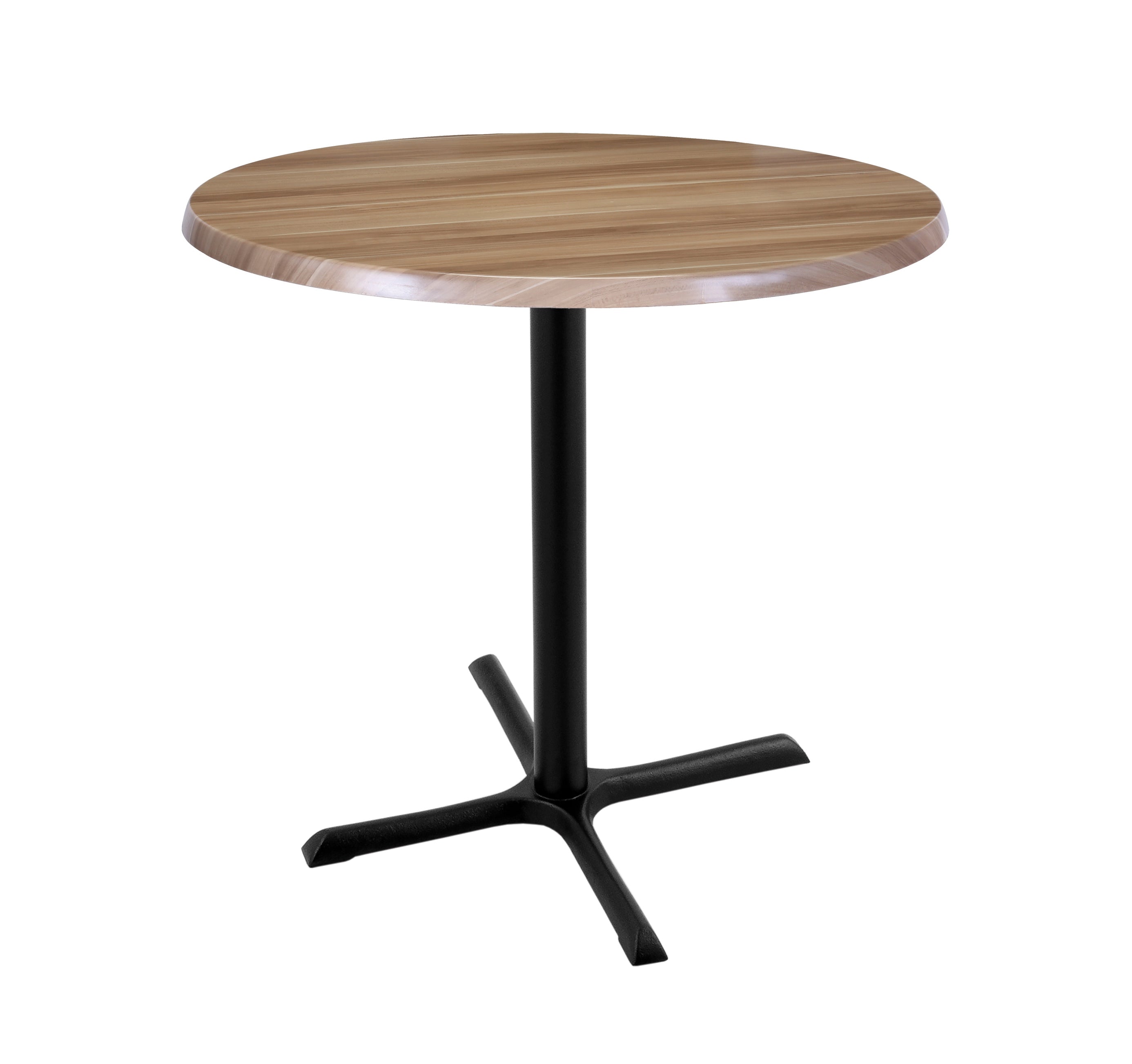 Holland Bar Stool 36-Inch Counter Height Round Patio Table - Indoor/Outdoor, Black Wrinkle Base