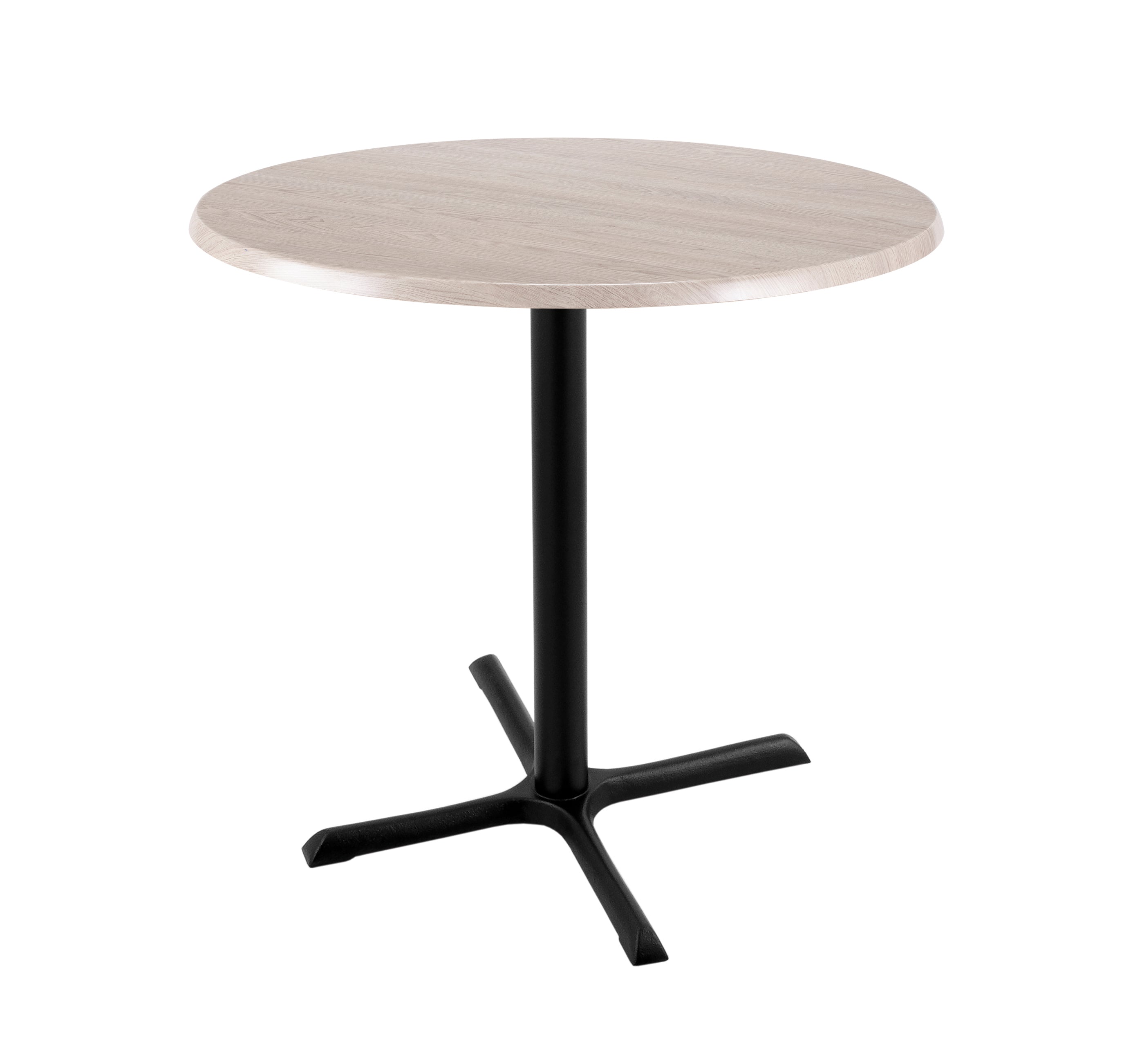 Holland Bar Stool 36-Inch Counter Height Round Patio Table - Indoor/Outdoor, Black Wrinkle Base