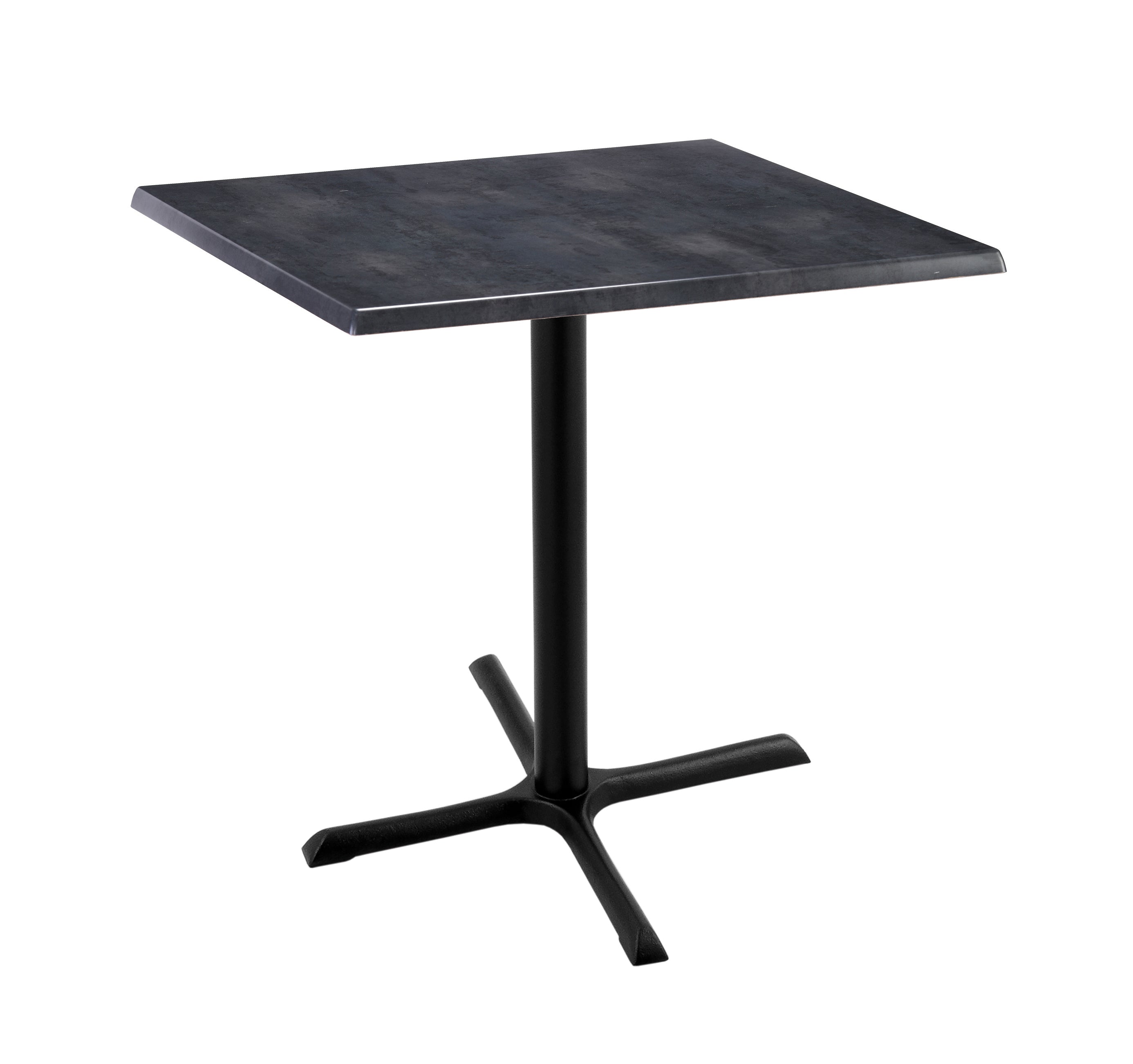 Holland Bar Stool 36-Inch Counter Height Square Patio Table - Indoor/Outdoor, Black Wrinkle Base