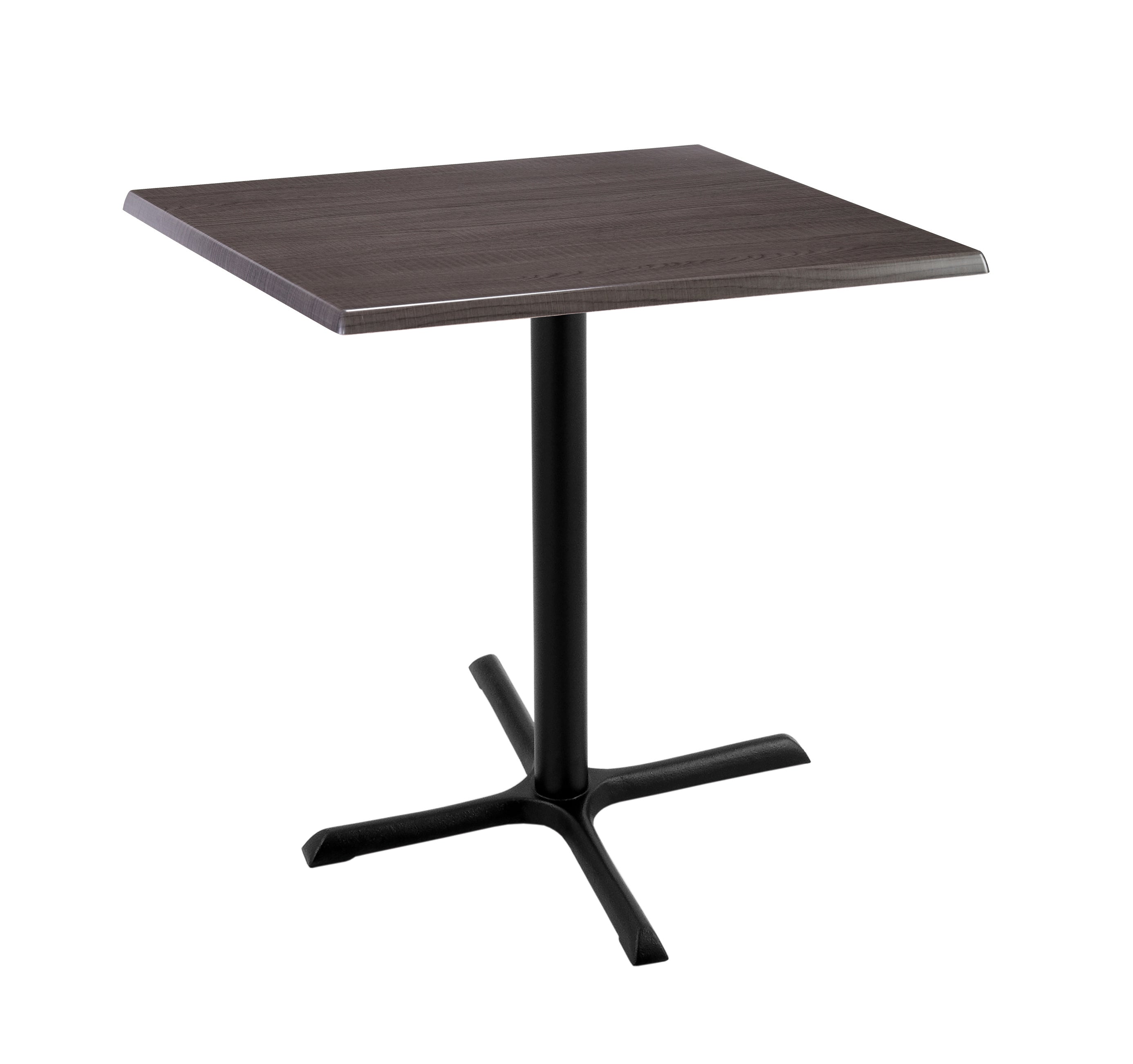 Holland Bar Stool 36-Inch Counter Height Square Patio Table - Indoor/Outdoor, Black Wrinkle Base
