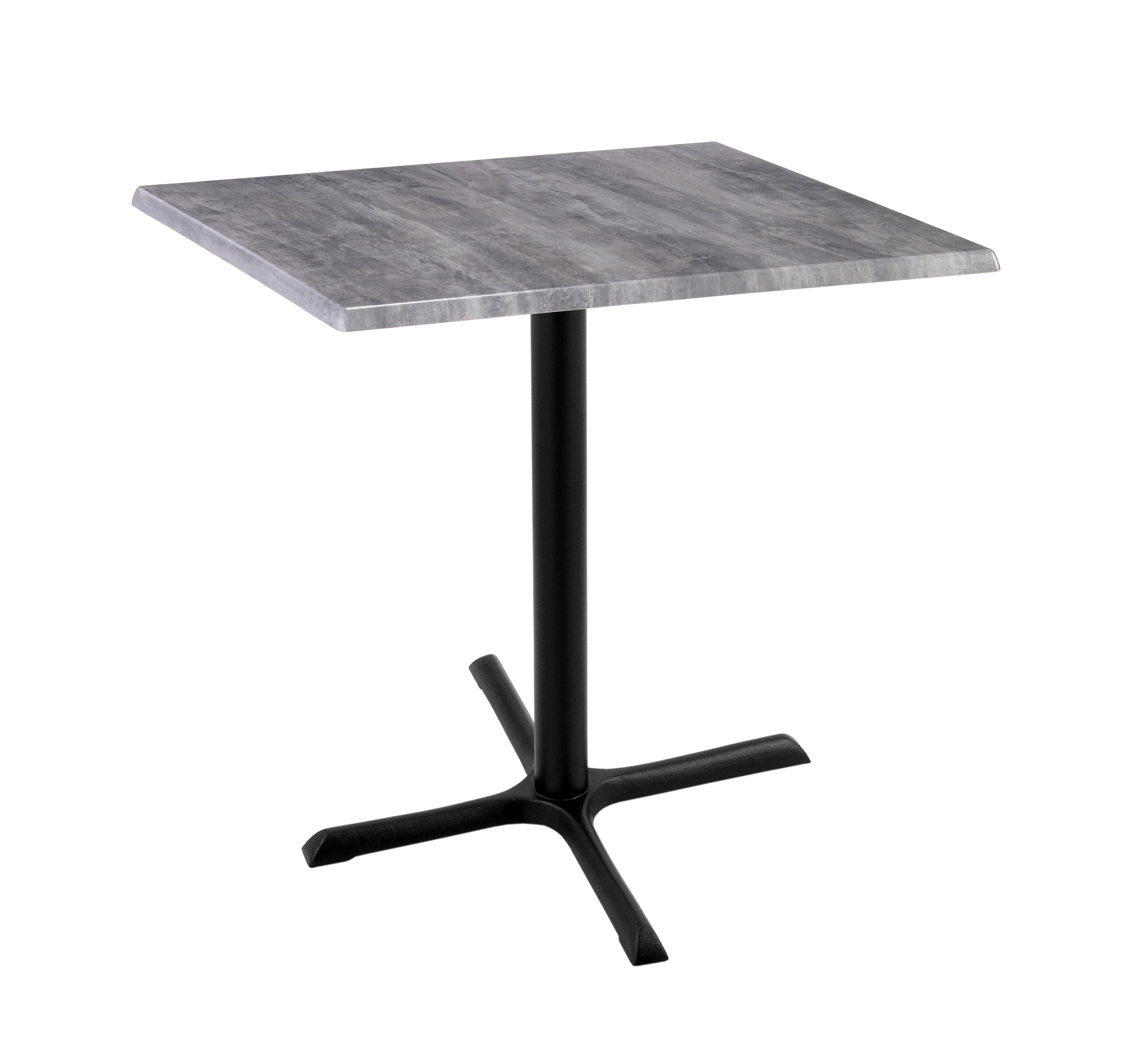 Holland Bar Stool 36-Inch Counter Height Square Patio Table - Indoor/Outdoor, Black Wrinkle Base