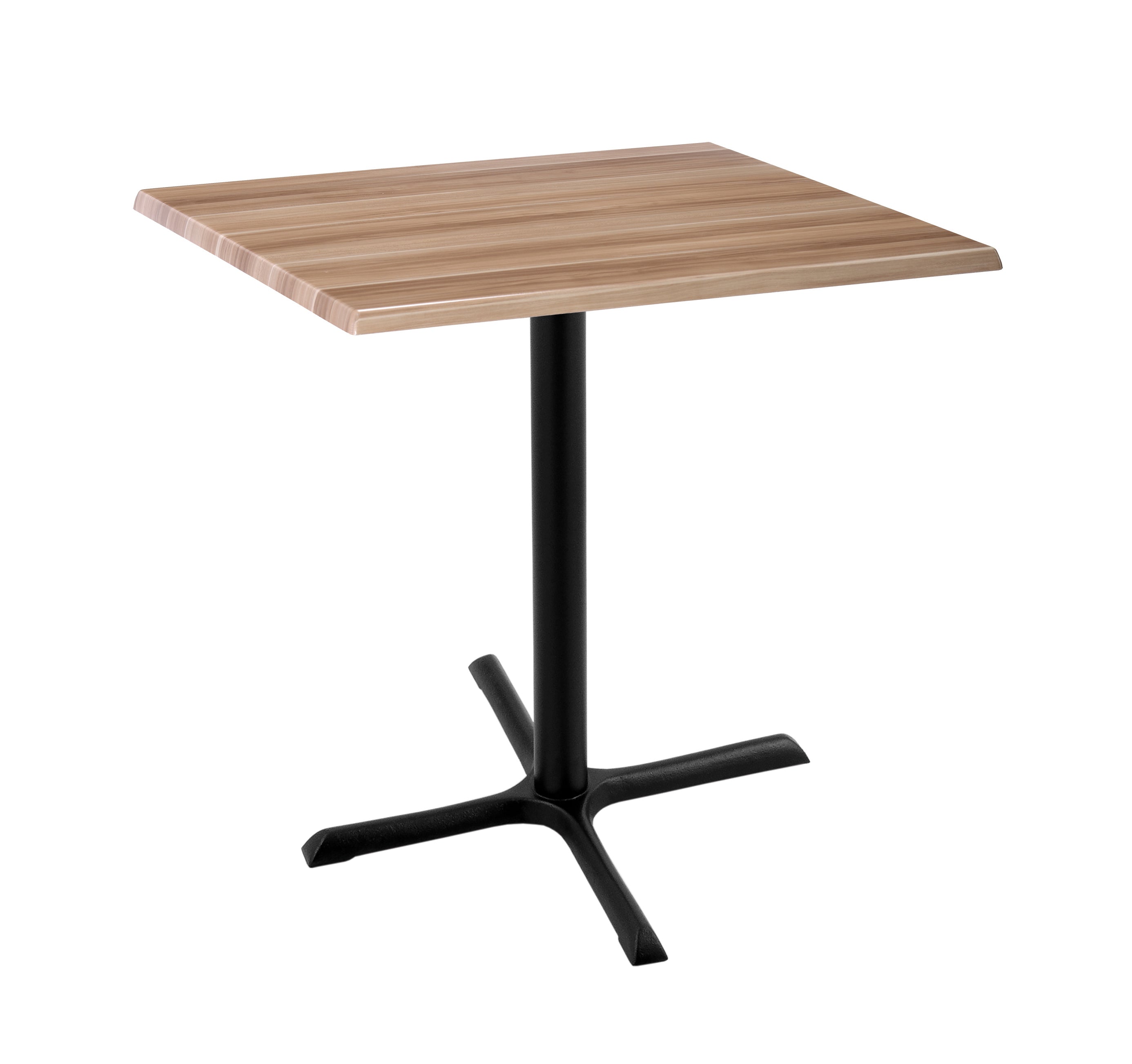 Holland Bar Stool 36-Inch Counter Height Square Patio Table - Indoor/Outdoor, Black Wrinkle Base
