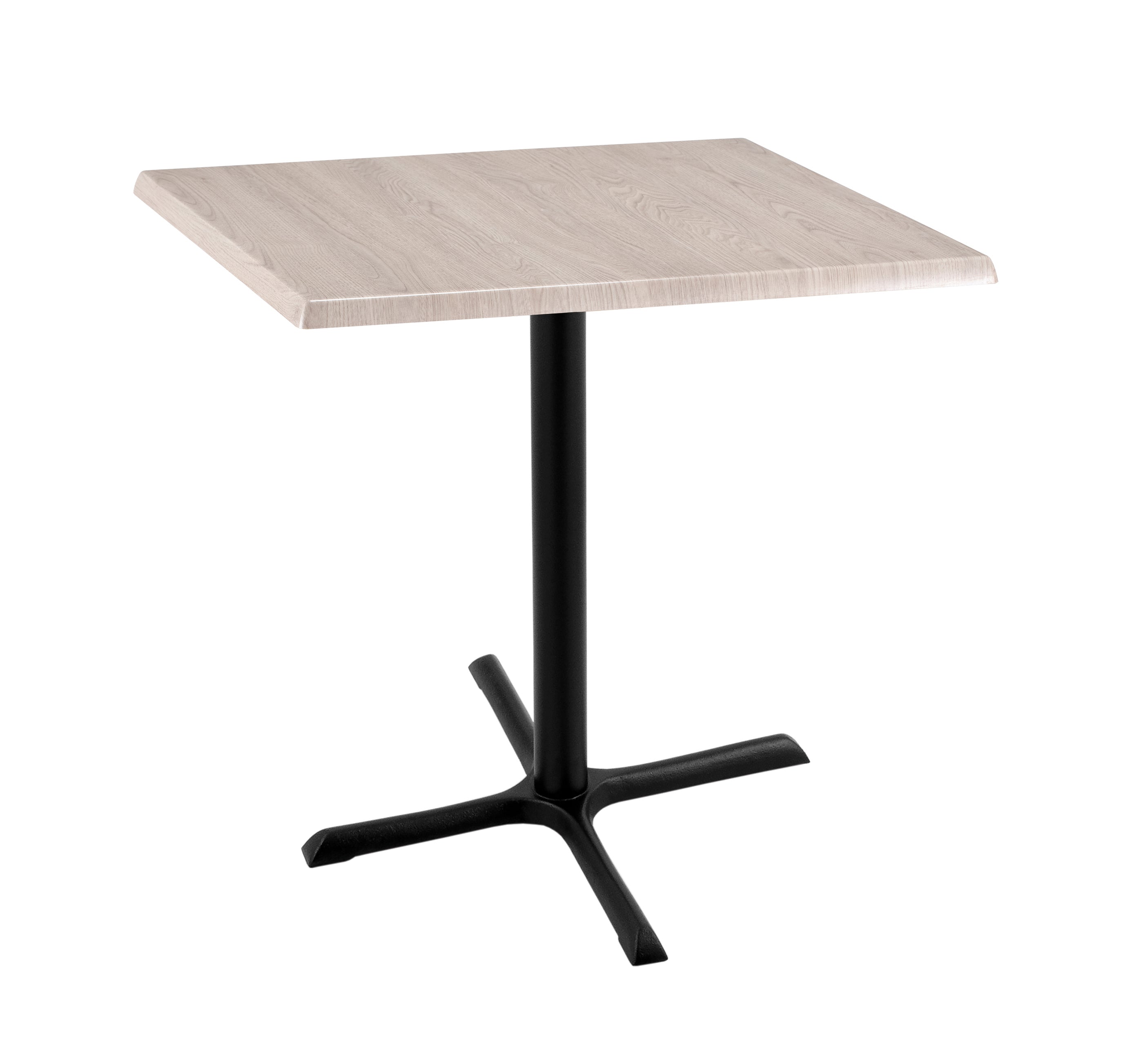 Holland Bar Stool 36-Inch Counter Height Square Patio Table - Indoor/Outdoor, Black Wrinkle Base