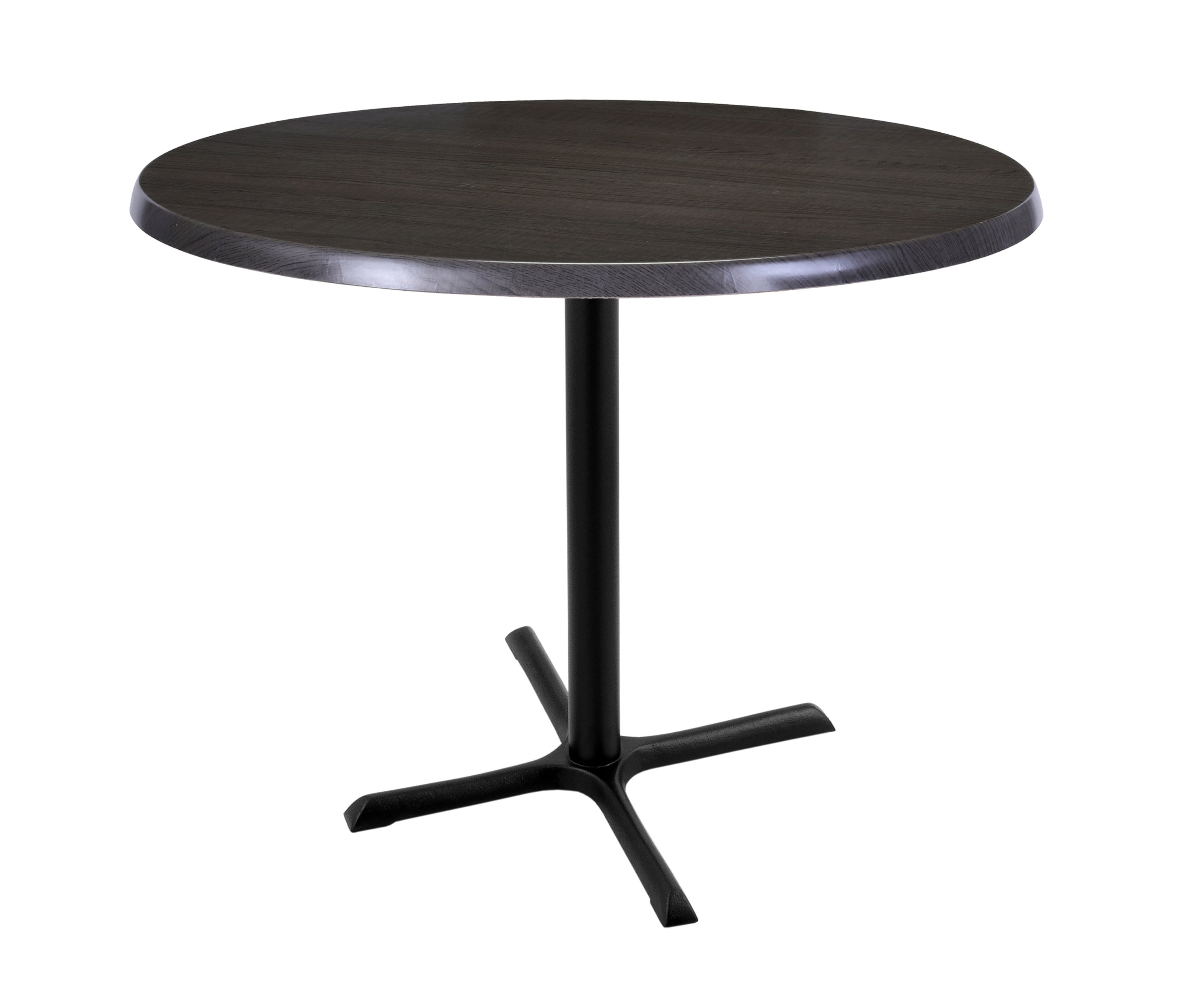Holland Bar Stool 36-Inch Counter Height Round Patio Table - Indoor/Outdoor, Black Wrinkle Base