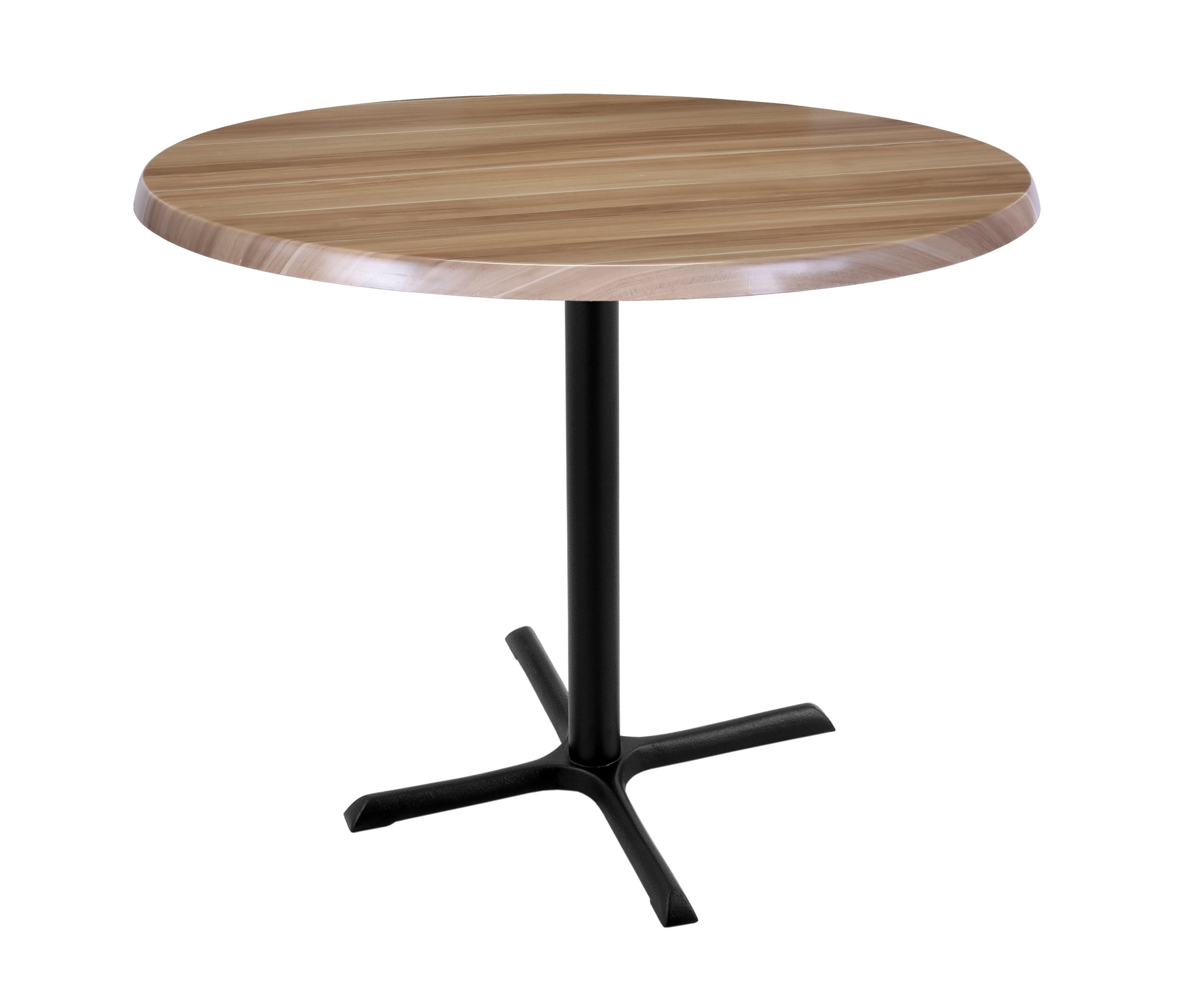 Holland Bar Stool 36-Inch Counter Height Round Patio Table - Indoor/Outdoor, Black Wrinkle Base