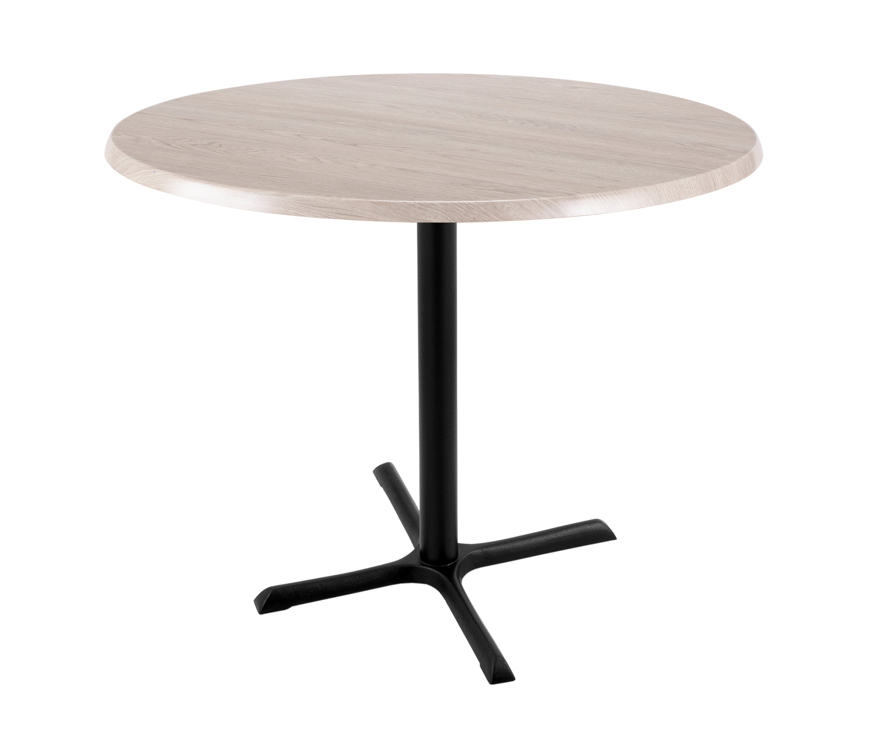 Holland Bar Stool 36-Inch Counter Height Round Patio Table - Indoor/Outdoor, Black Wrinkle Base
