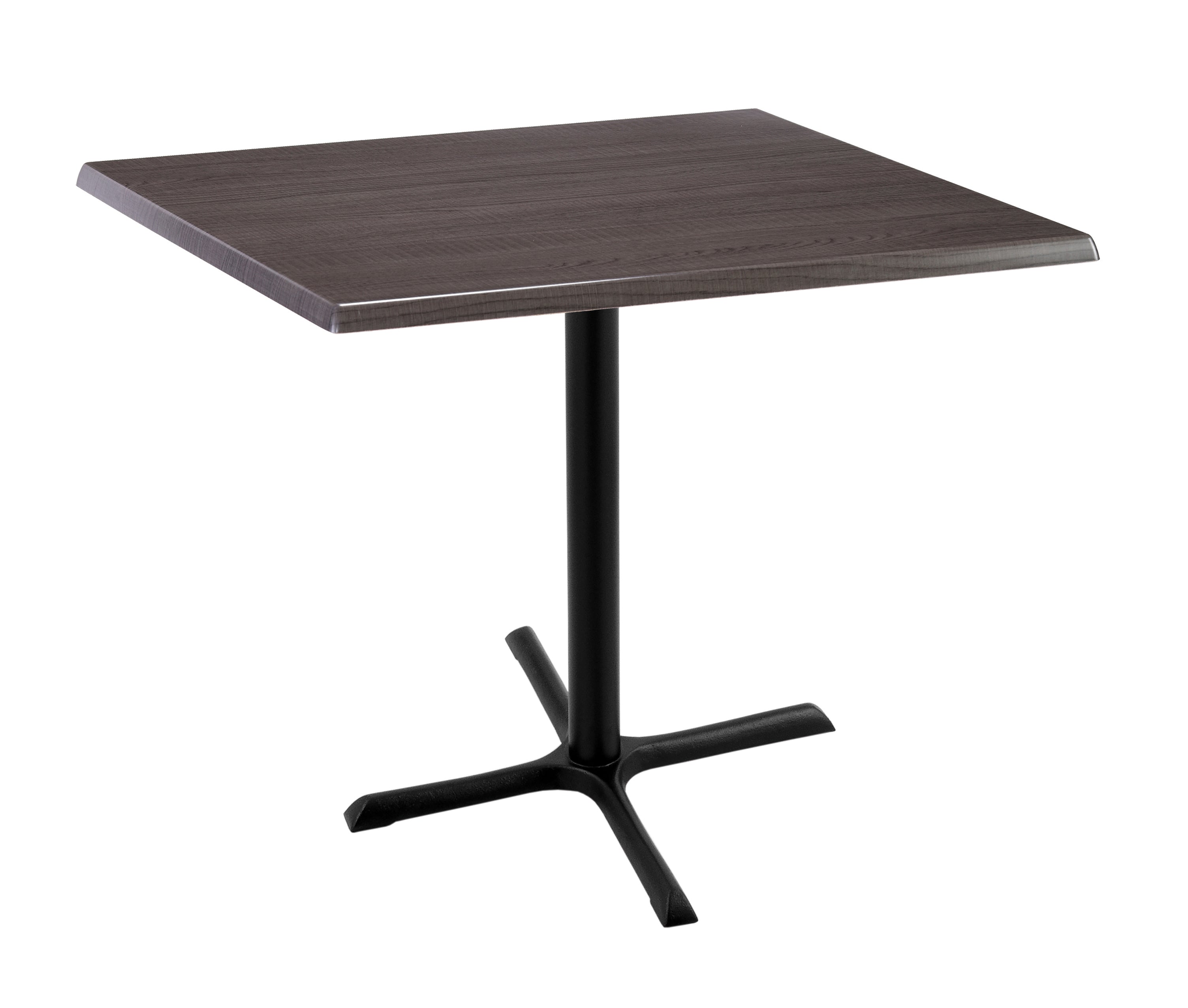 Holland Bar Stool 36-Inch Counter Height Square Patio Table - Indoor/Outdoor, Black Wrinkle Base