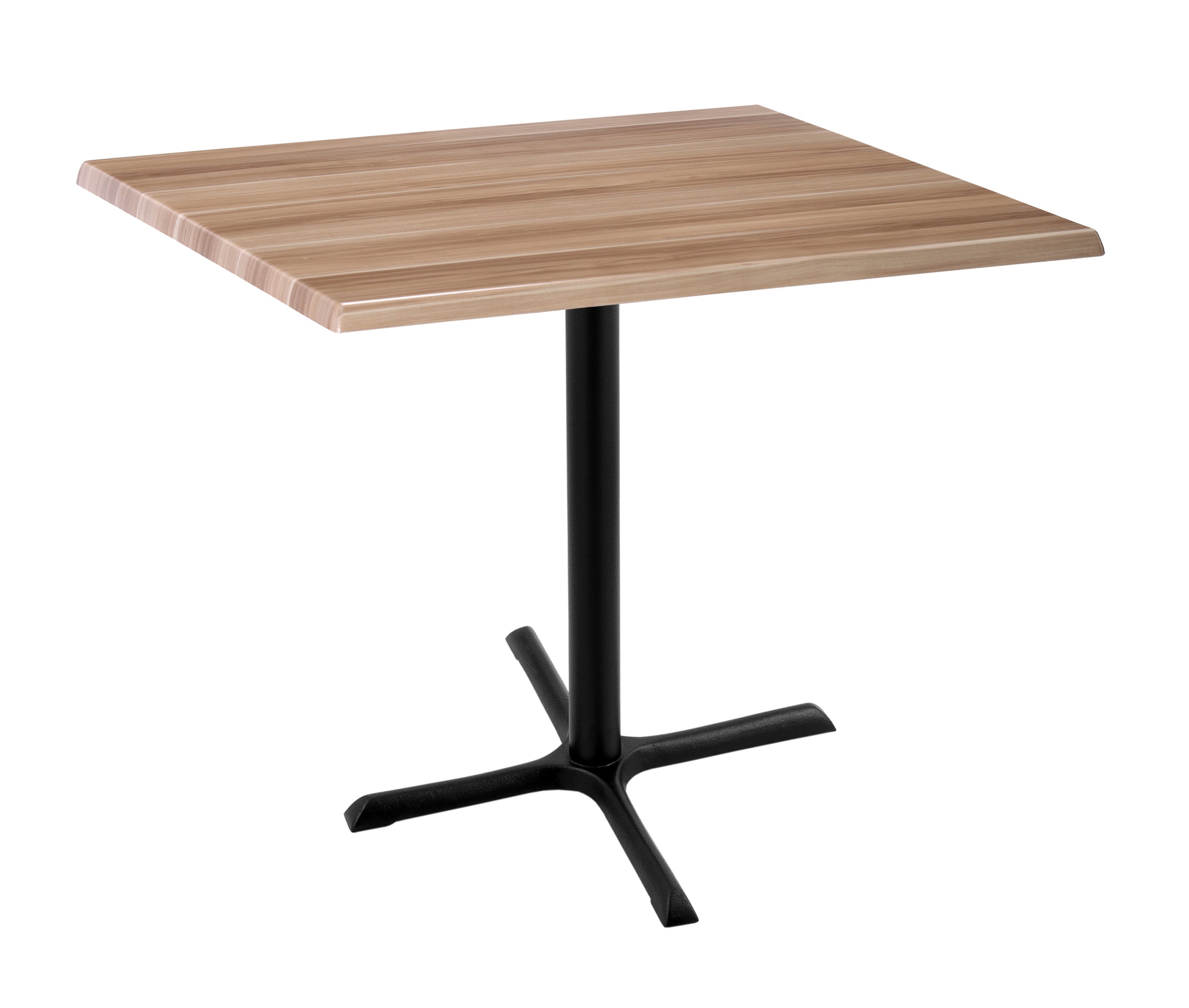 Holland Bar Stool 36-Inch Counter Height Square Patio Table - Indoor/Outdoor, Black Wrinkle Base