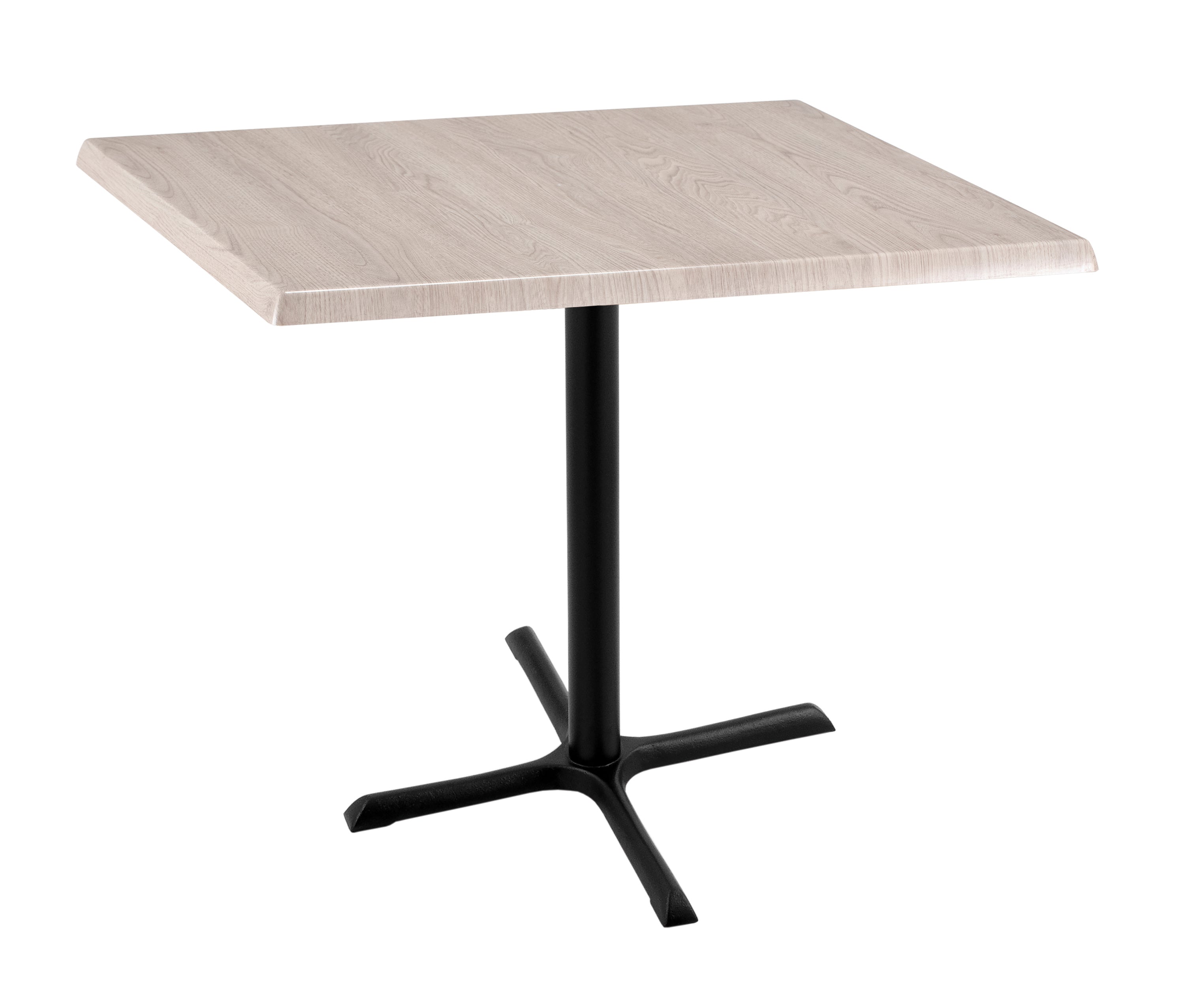 Holland Bar Stool 36-Inch Counter Height Square Patio Table - Indoor/Outdoor, Black Wrinkle Base