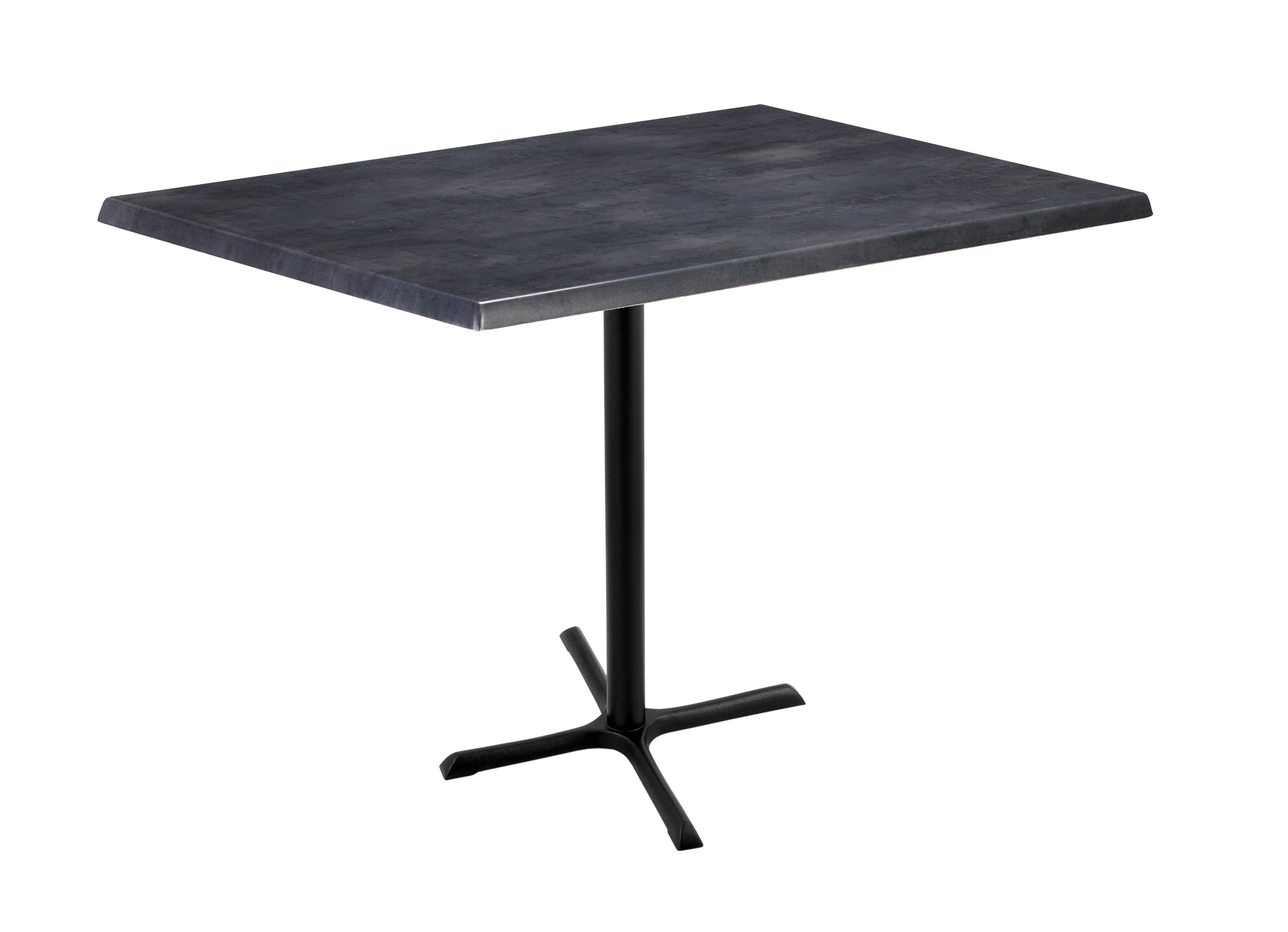 Holland Bar Stool 42-Inch Bar Height Rectangle (30" x 48") Patio Table - Indoor/Outdoor, Black Wrinkle Base