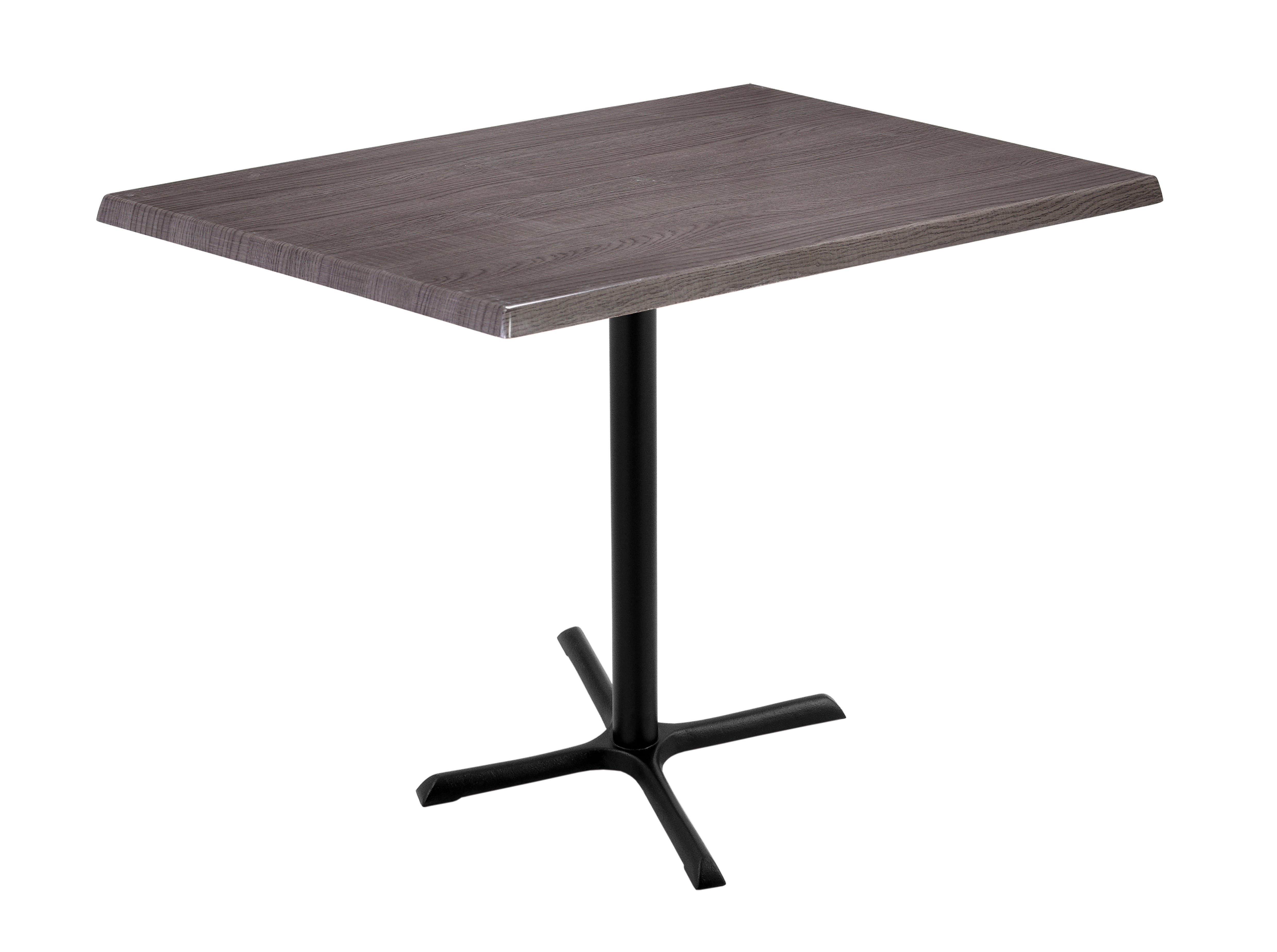 Holland Bar Stool 42-Inch Bar Height Rectangle (30" x 48") Patio Table - Indoor/Outdoor, Black Wrinkle Base