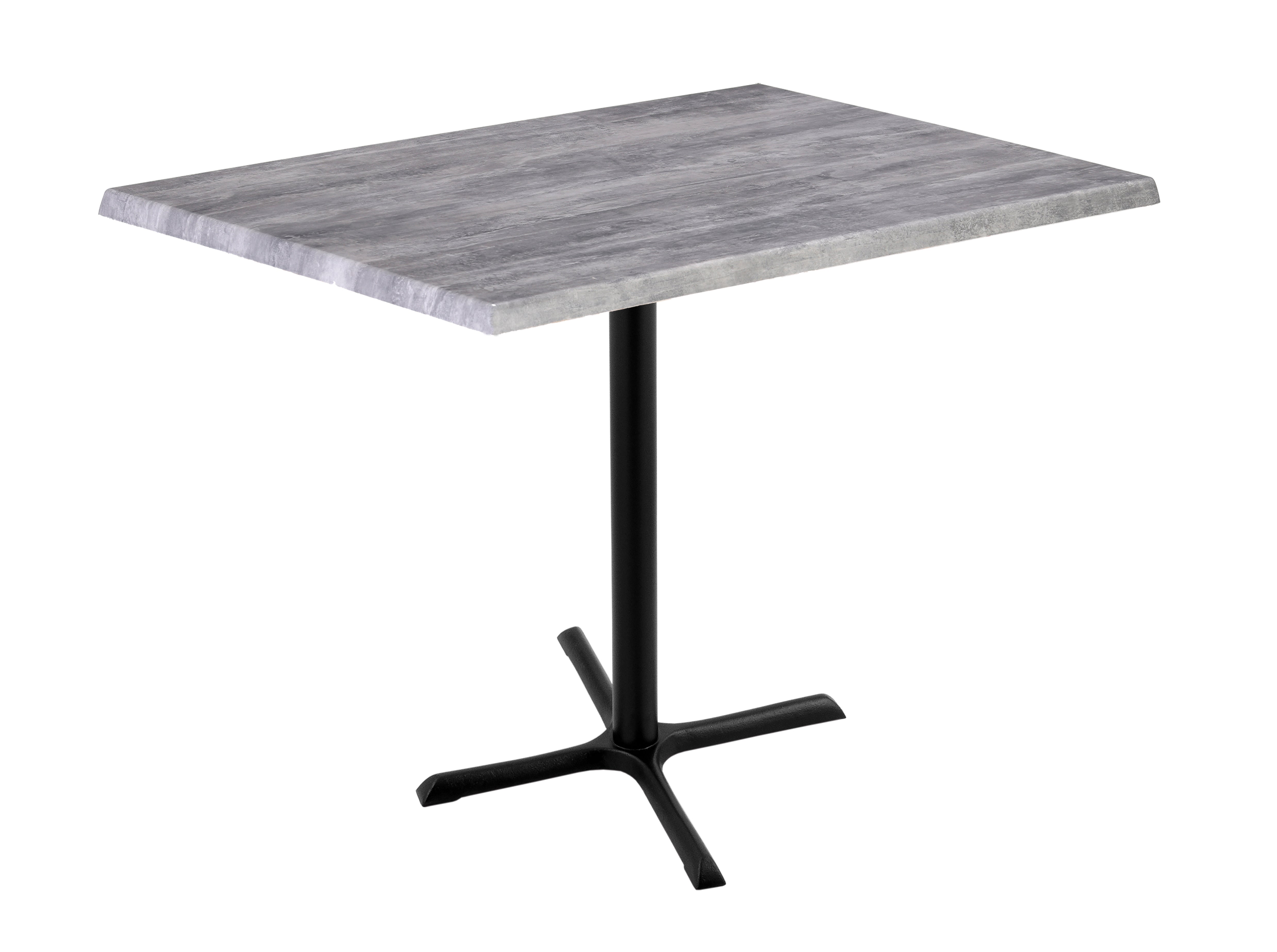 Holland Bar Stool 42-Inch Bar Height Rectangle (30" x 48") Patio Table - Indoor/Outdoor, Black Wrinkle Base