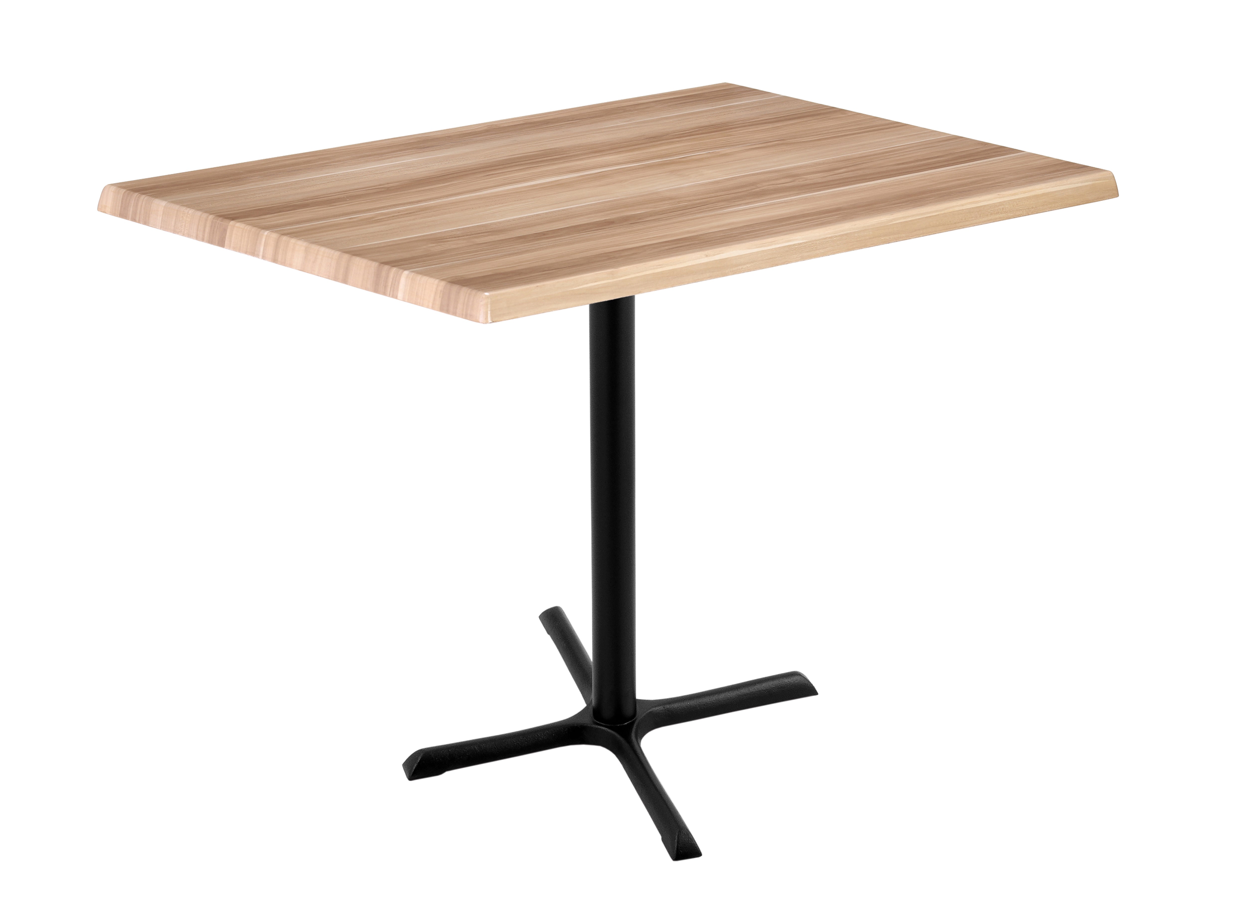 Holland Bar Stool 42-Inch Bar Height Rectangle (30" x 48") Patio Table - Indoor/Outdoor, Black Wrinkle Base