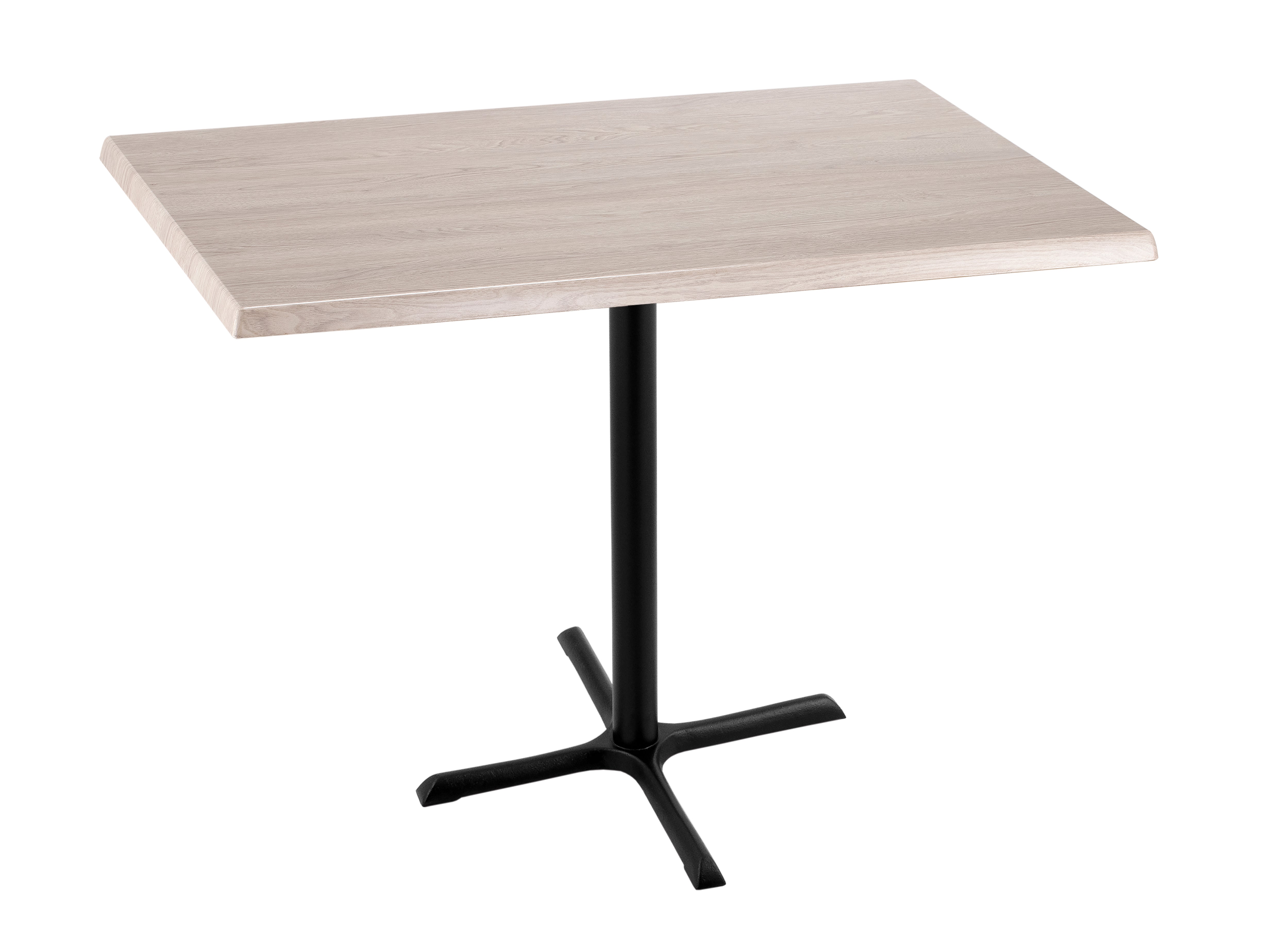 Holland Bar Stool 42-Inch Bar Height Rectangle (30" x 48") Patio Table - Indoor/Outdoor, Black Wrinkle Base