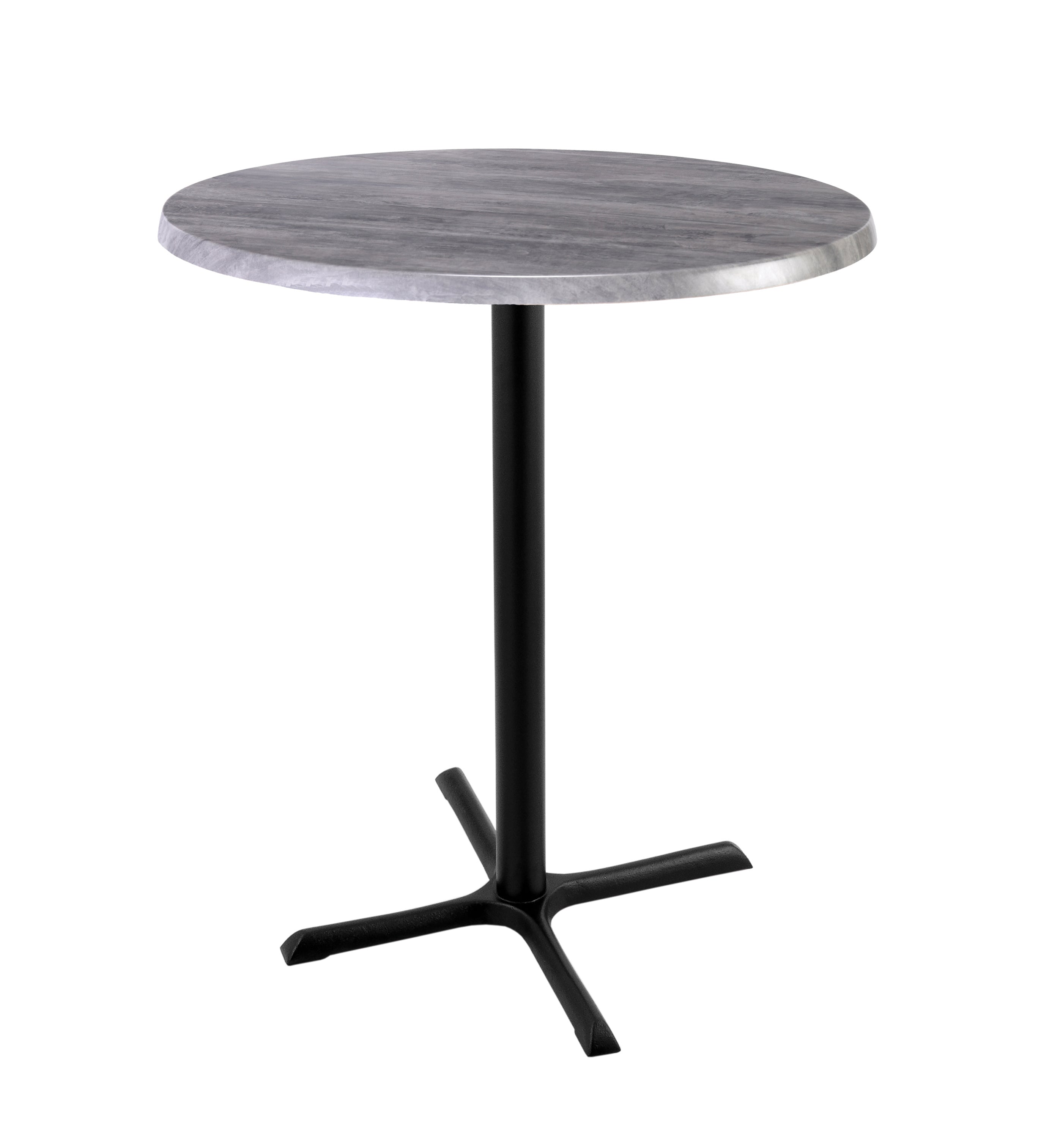 Holland Bar Stool 42-Inch Bar Height Round Patio Table - Indoor/Outdoor, Black Wrinkle Base