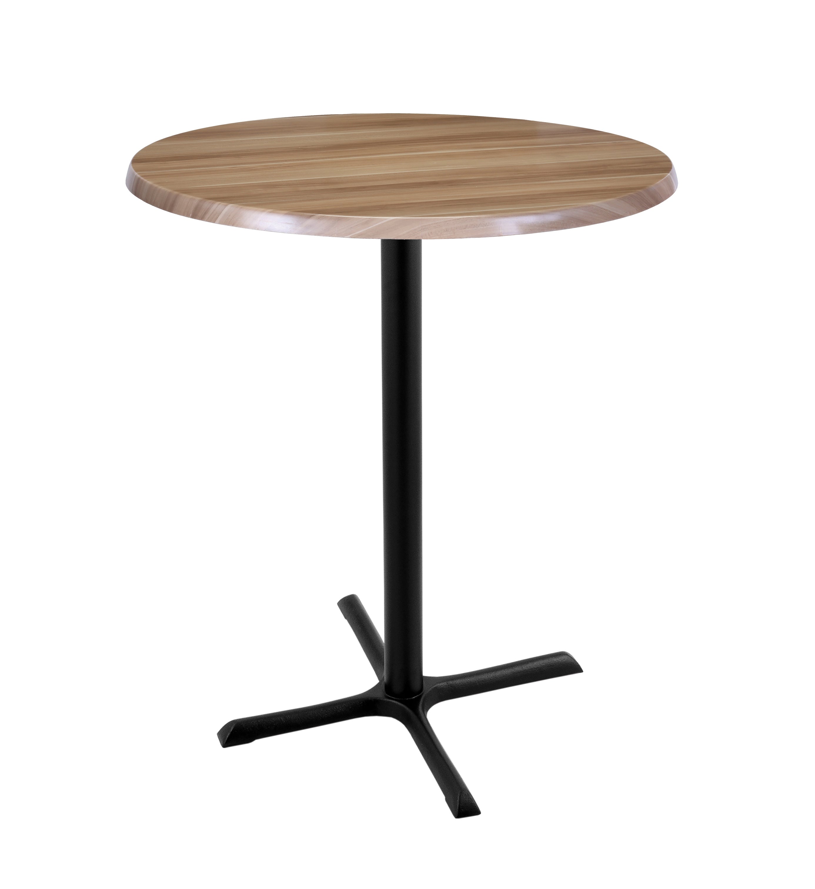 Holland Bar Stool 42-Inch Bar Height Round Patio Table - Indoor/Outdoor, Black Wrinkle Base