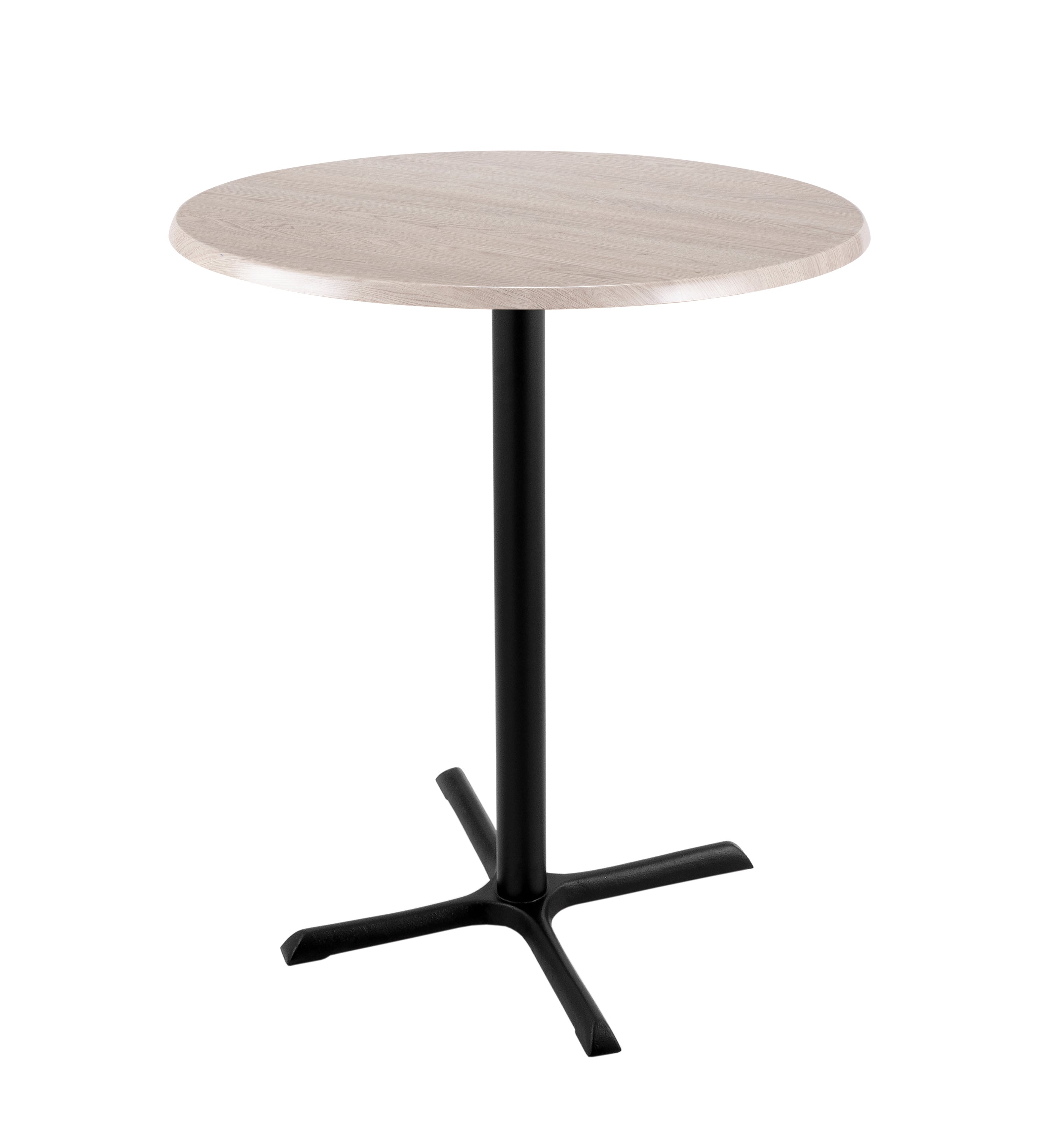 Holland Bar Stool 42-Inch Bar Height Round Patio Table - Indoor/Outdoor, Black Wrinkle Base