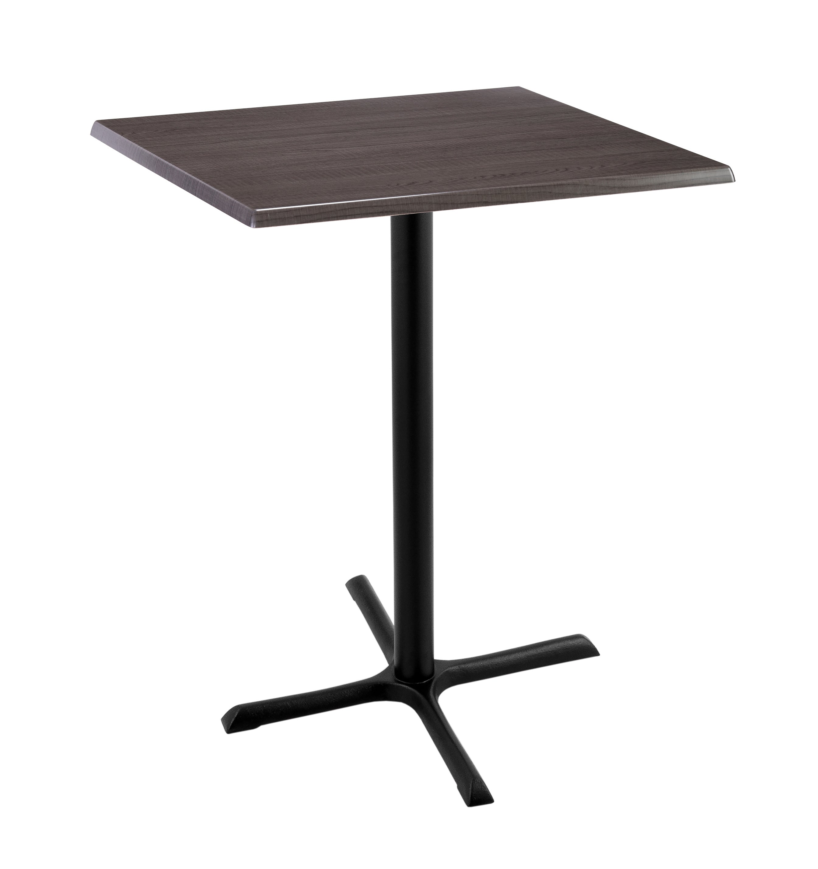 Holland Bar Stool 42-Inch Bar Height Square Patio Table - Indoor/Outdoor, Black Wrinkle Base