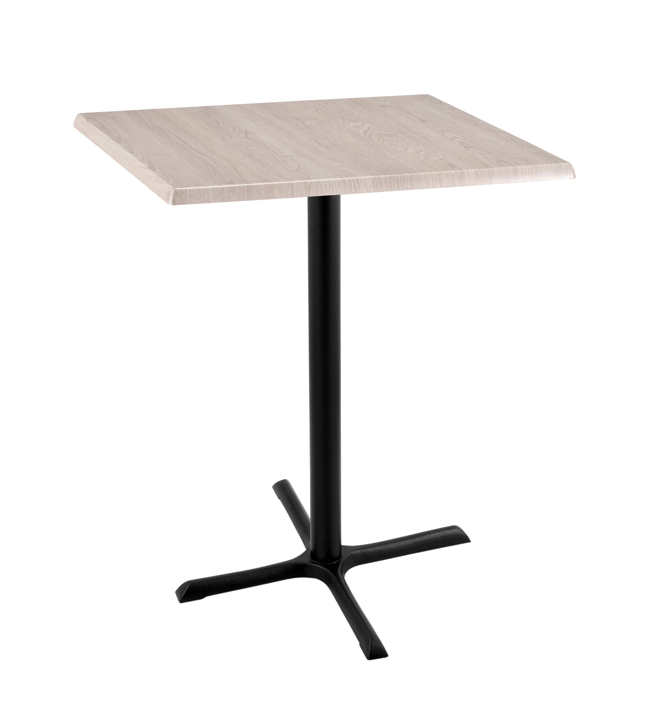 Holland Bar Stool 42-Inch Bar Height Square Patio Table - Indoor/Outdoor, Black Wrinkle Base