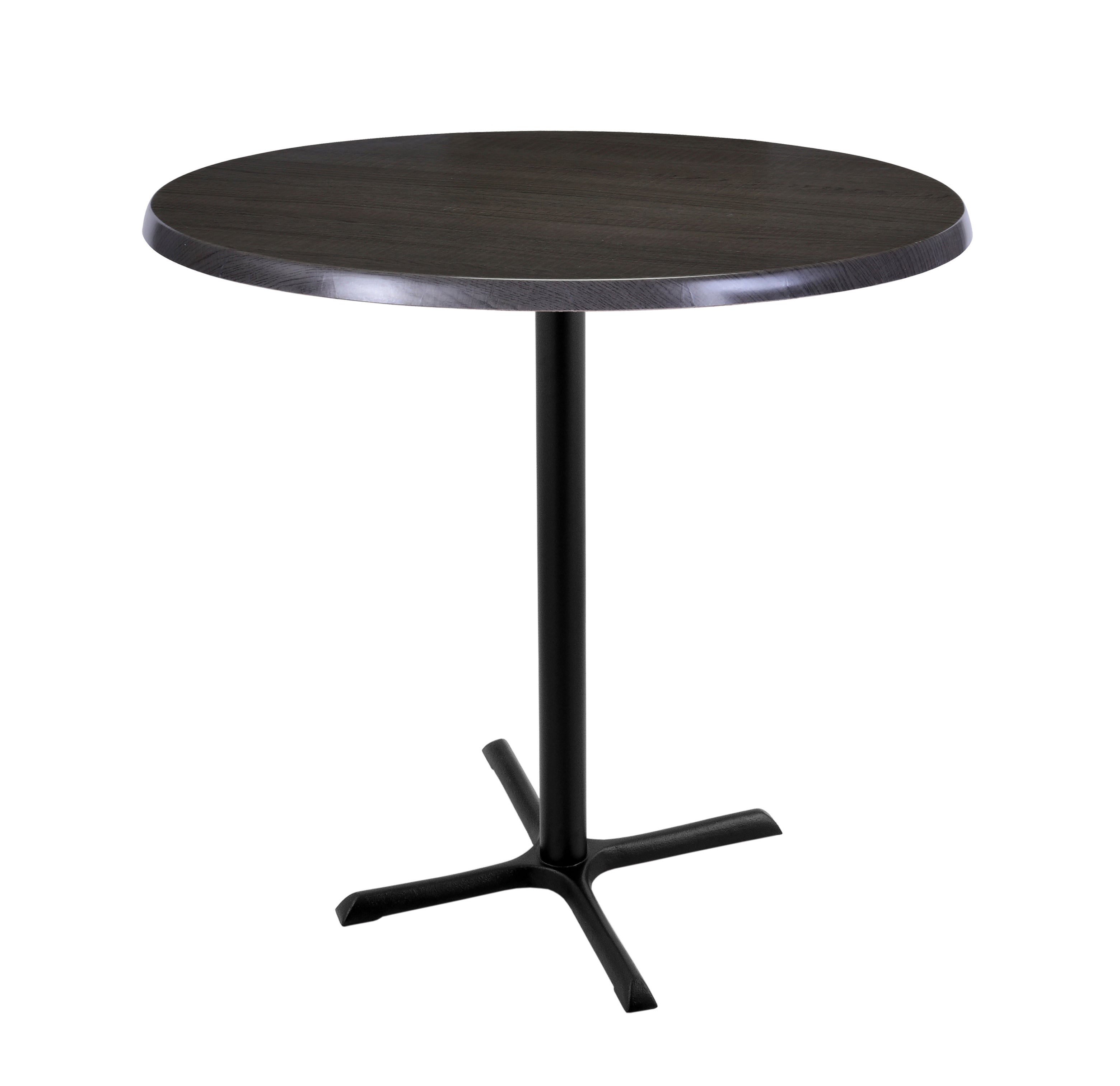 Holland Bar Stool 42-Inch Bar Height Round Patio Table - Indoor/Outdoor, Black Wrinkle Base