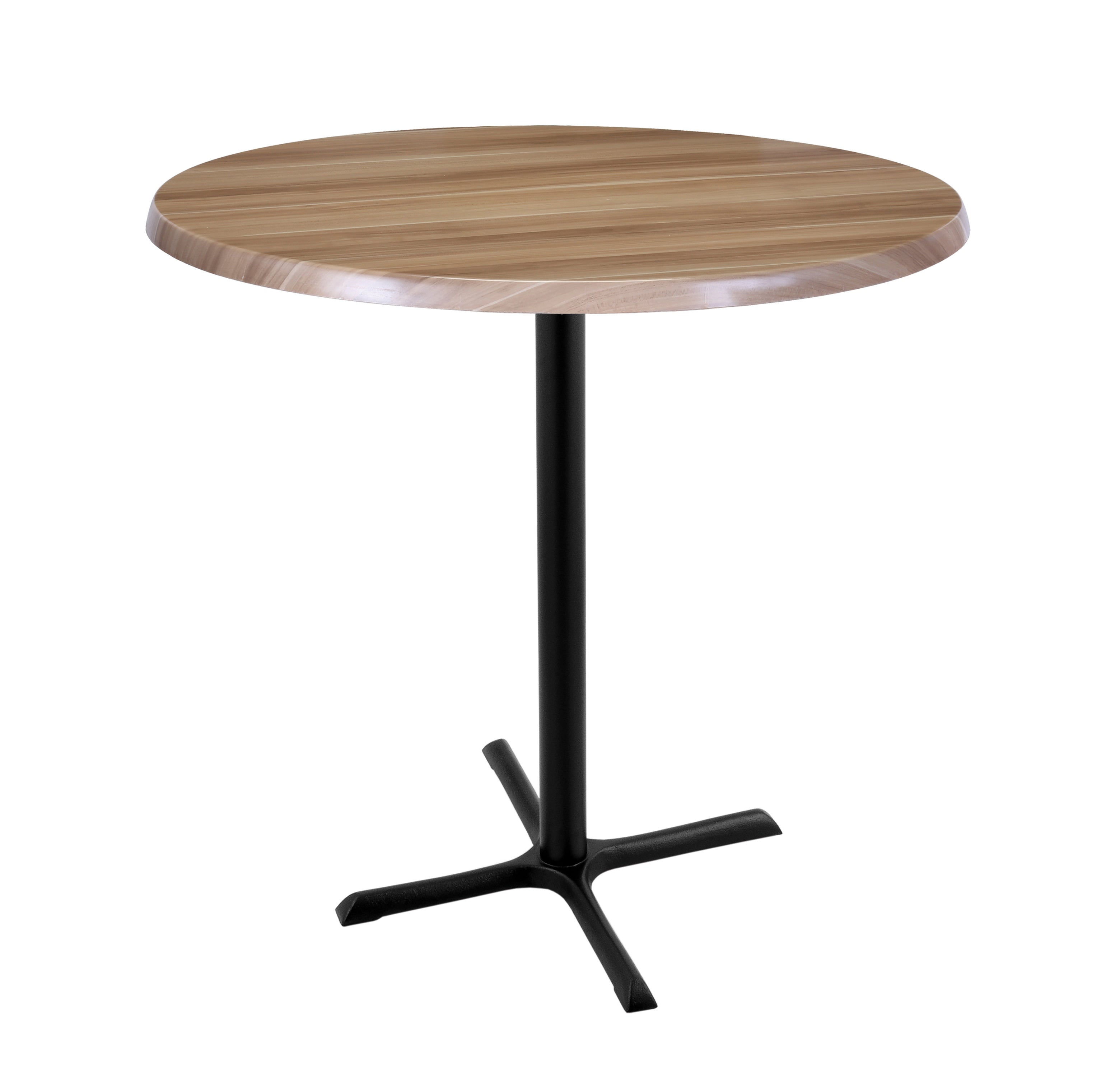 Holland Bar Stool 42-Inch Bar Height Round Patio Table - Indoor/Outdoor, Black Wrinkle Base