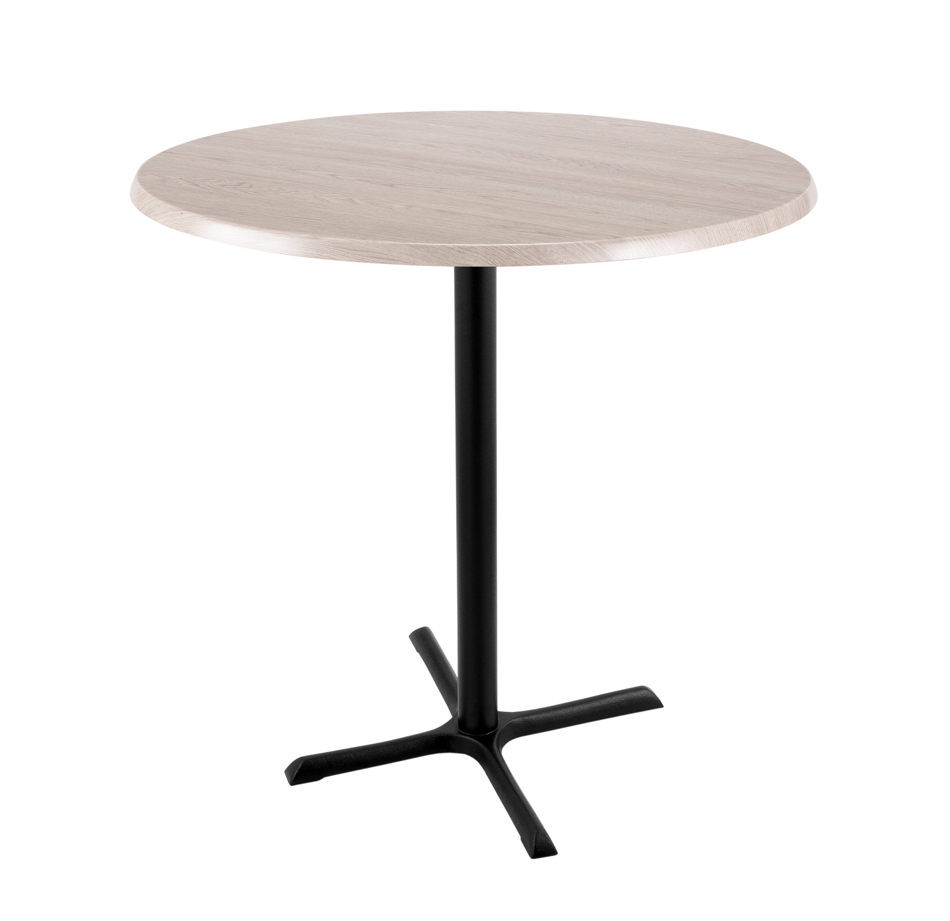 Holland Bar Stool 42-Inch Bar Height Round Patio Table - Indoor/Outdoor, Black Wrinkle Base