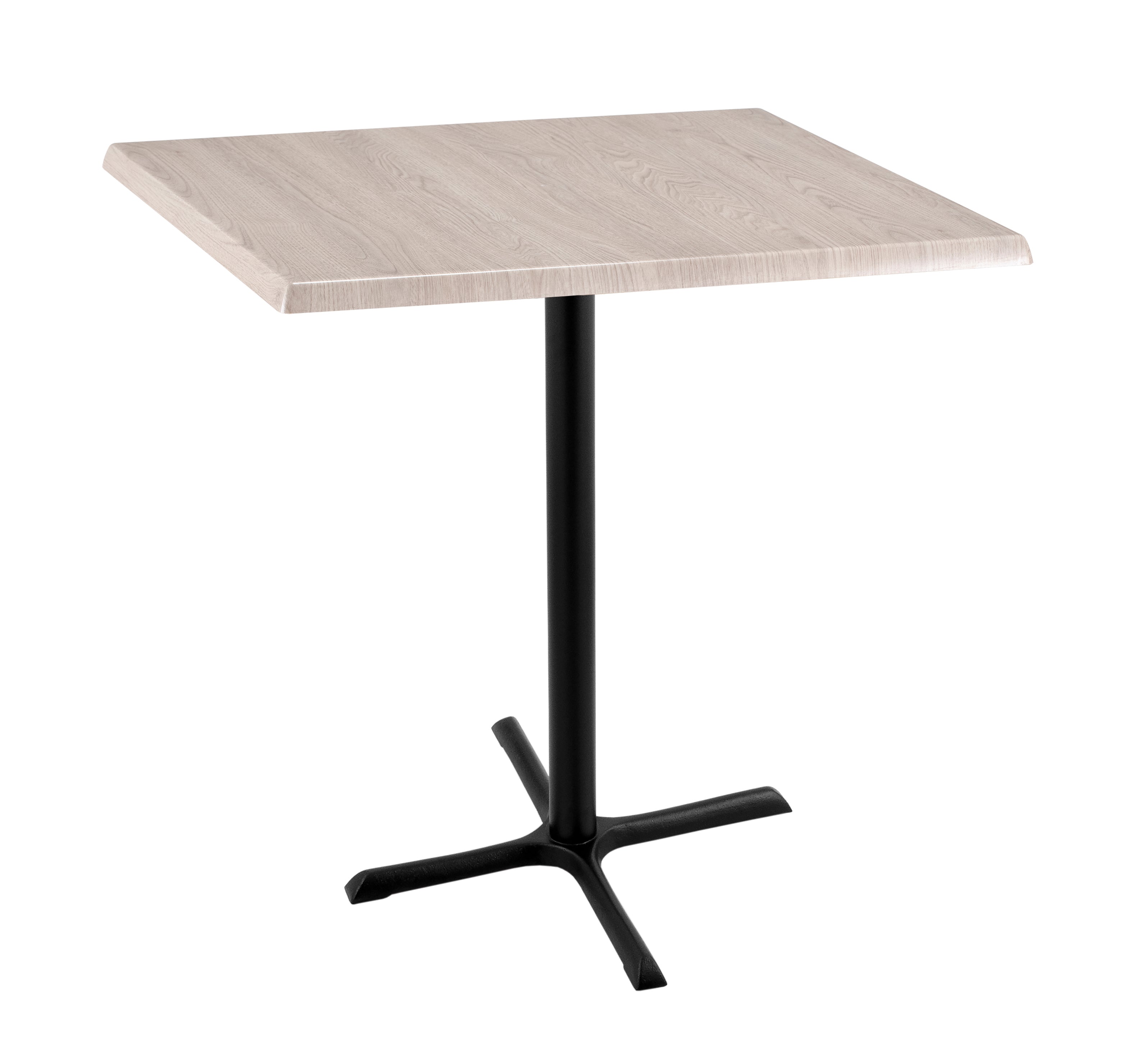 Holland Bar Stool 42-Inch Bar Height Square Patio Table - Indoor/Outdoor, Black Wrinkle Base