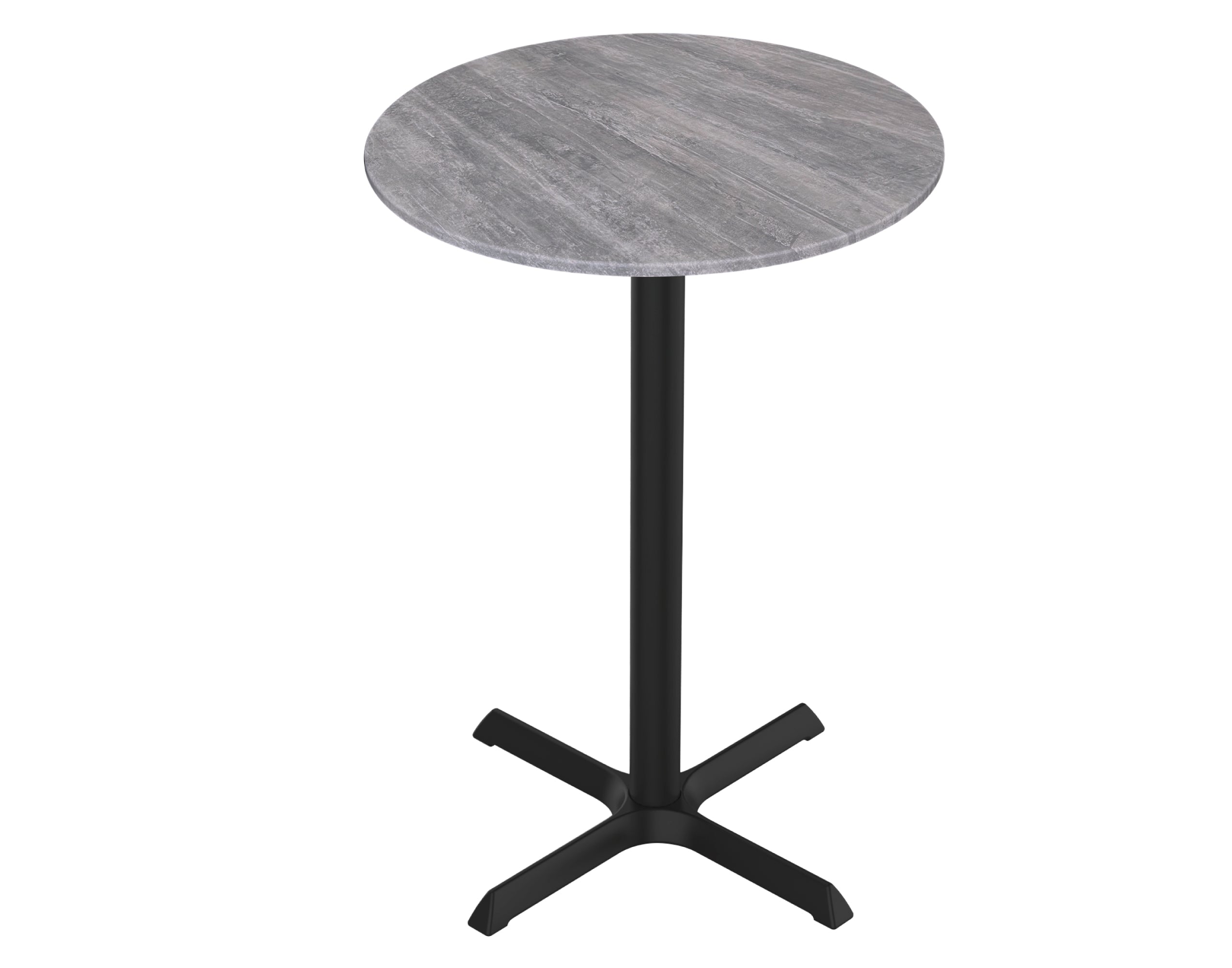 Holland Bar Stool 36-Inch Counter Height Round Patio Table - Indoor/Outdoor, Black Wrinkle Base