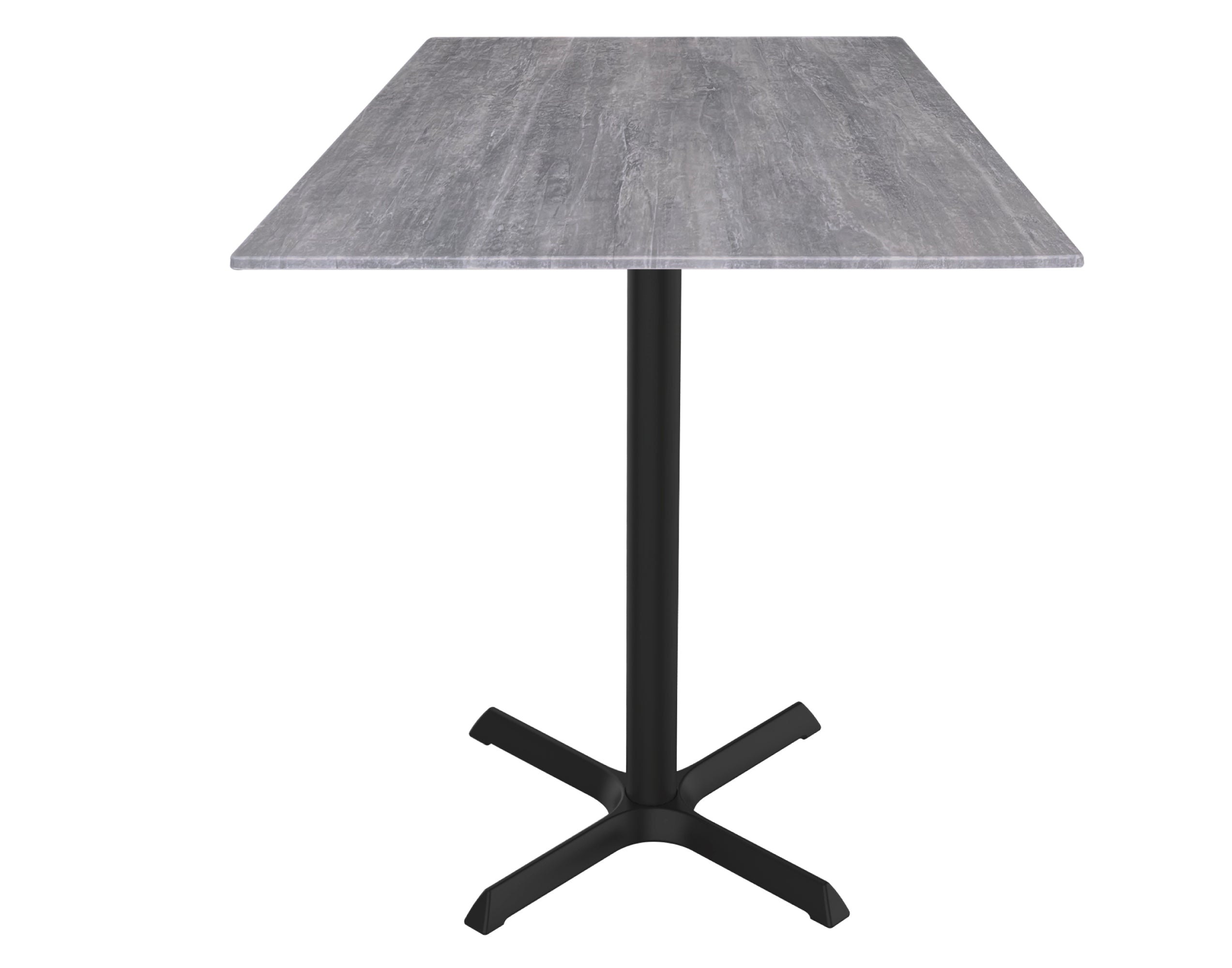 Holland Bar Stool 42-Inch Bar Height Square Patio Table - Indoor/Outdoor, Black Wrinkle Base