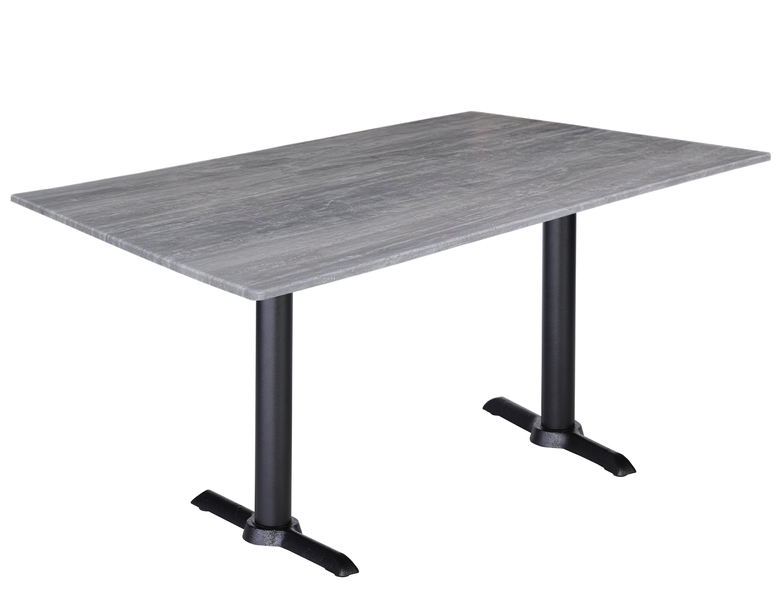 Holland Bar Stool 42-Inch Bar Height Rectangle Patio Table - Indoor/Outdoor, Black Wrinkle Base