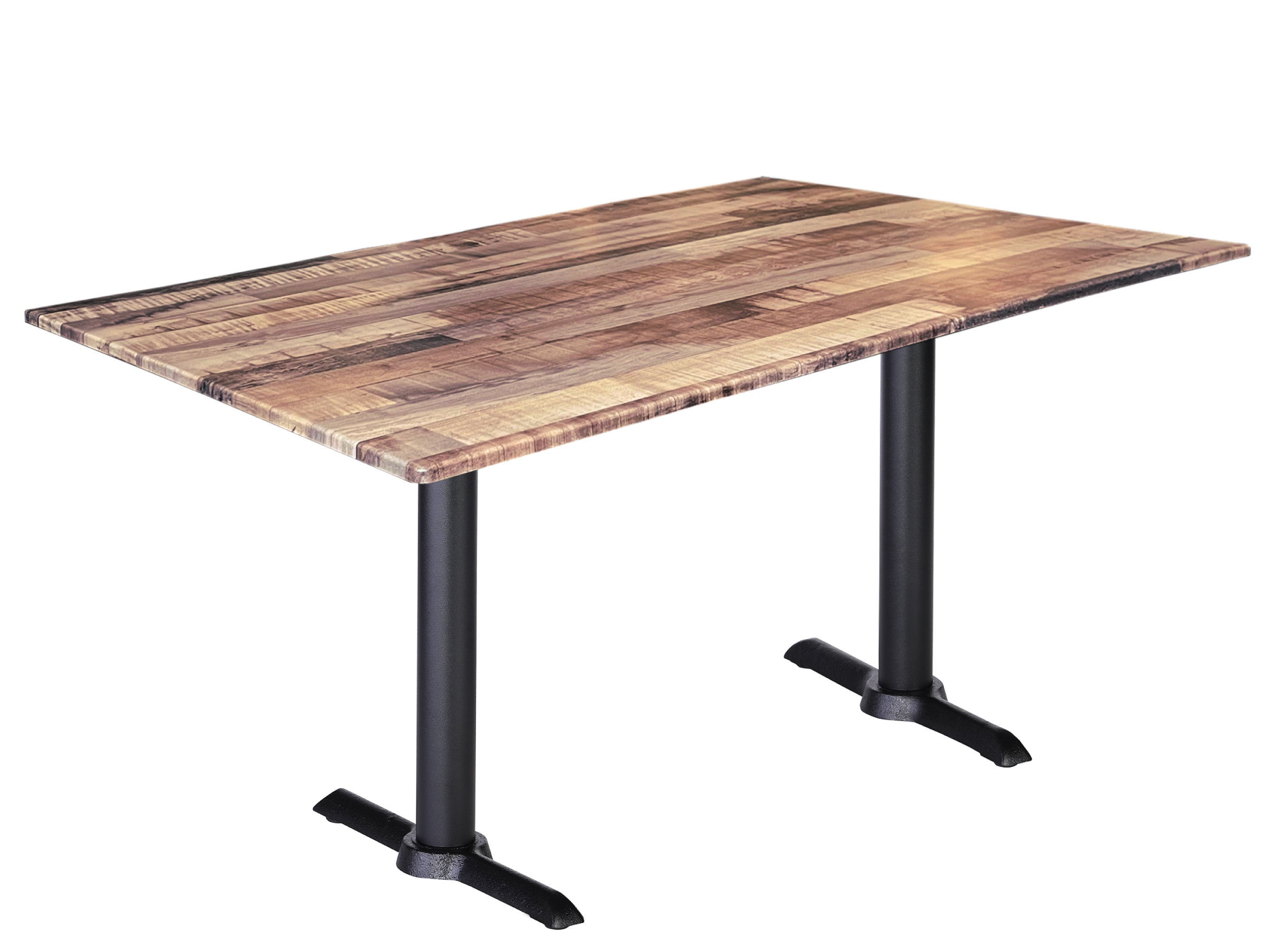 Holland Bar Stool 42-Inch Bar Height Rectangle Patio Table - Indoor/Outdoor, Black Wrinkle Base
