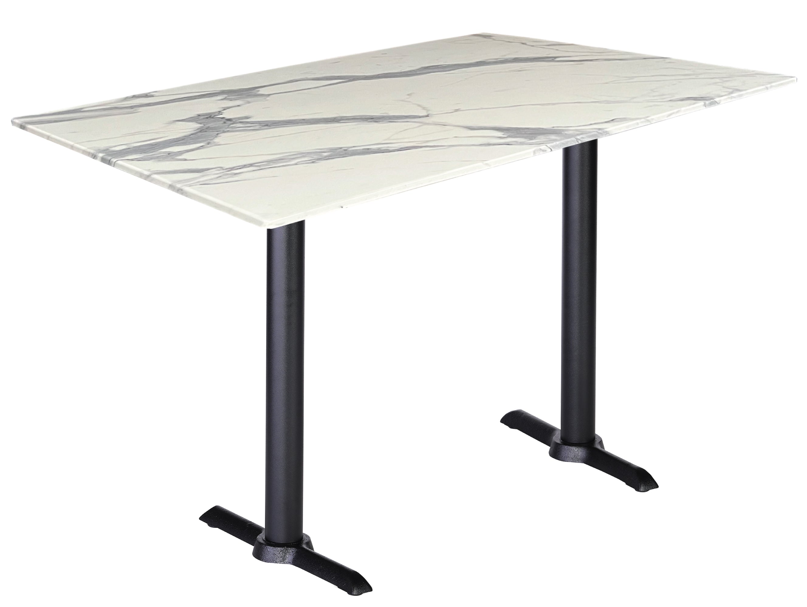 Holland Bar Stool 42-Inch Bar Height Rectangle Patio Table - Indoor/Outdoor, Black Wrinkle Base