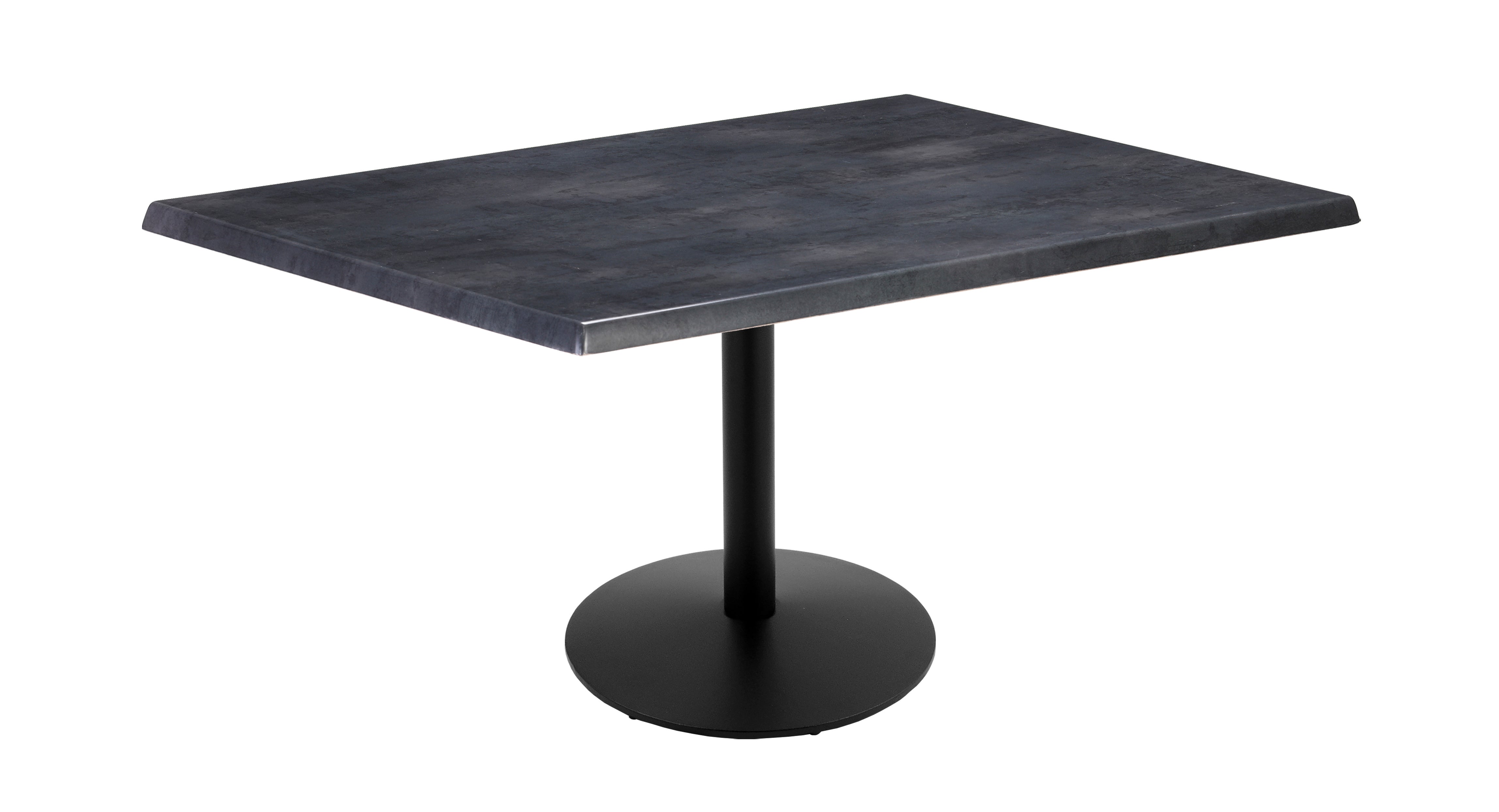 Holland Bar Stool 30-Inch Dining Height Rectangle (30" x 48") Patio Table - Indoor/Outdoor, Black Wrinkle Base