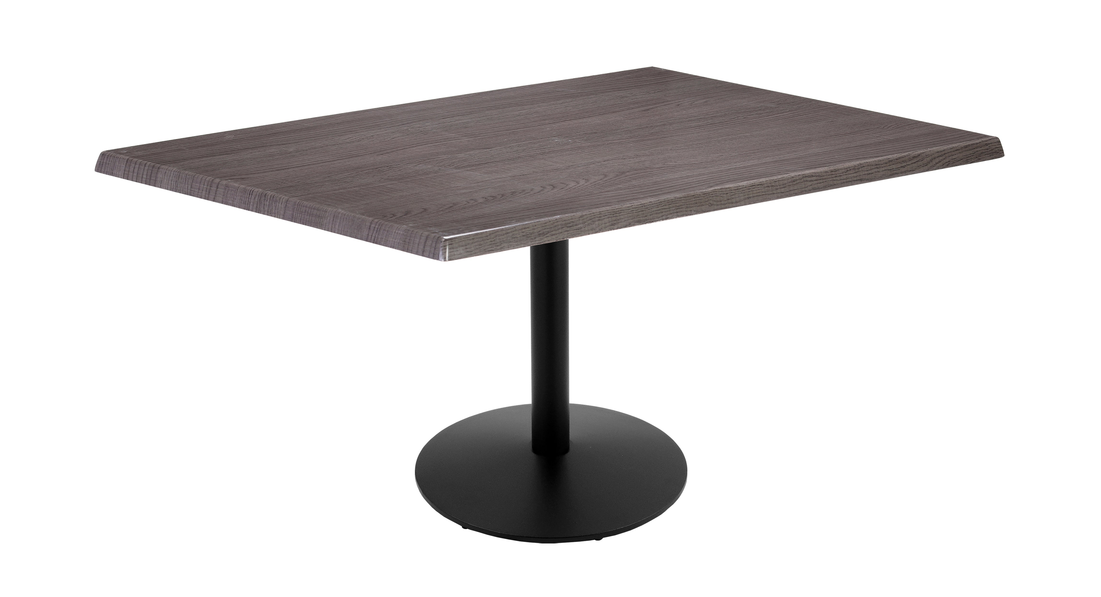 Holland Bar Stool 30-Inch Dining Height Rectangle (30" x 48") Patio Table - Indoor/Outdoor, Black Wrinkle Base