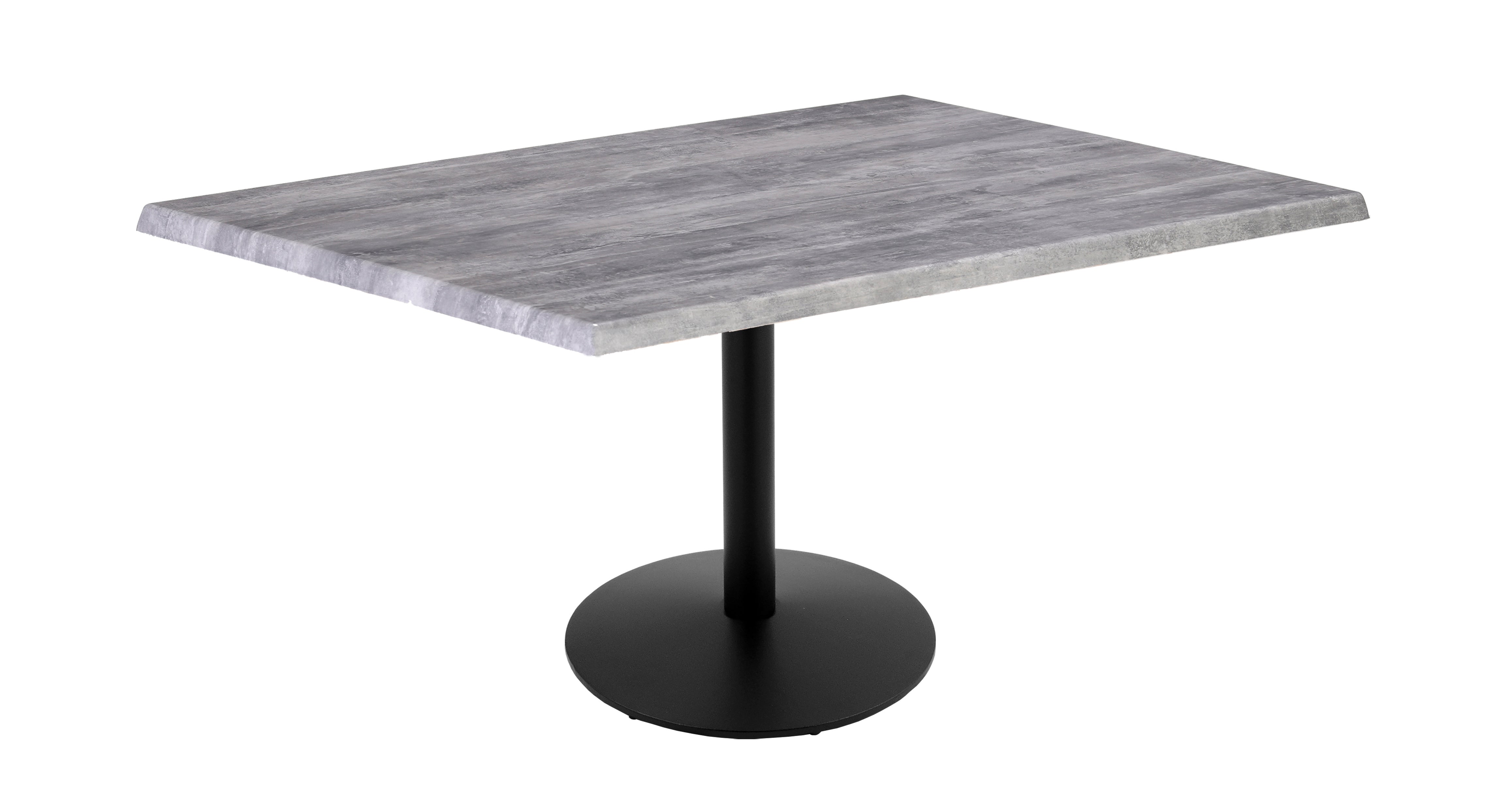 Holland Bar Stool 30-Inch Dining Height Rectangle (30" x 48") Patio Table - Indoor/Outdoor, Black Wrinkle Base