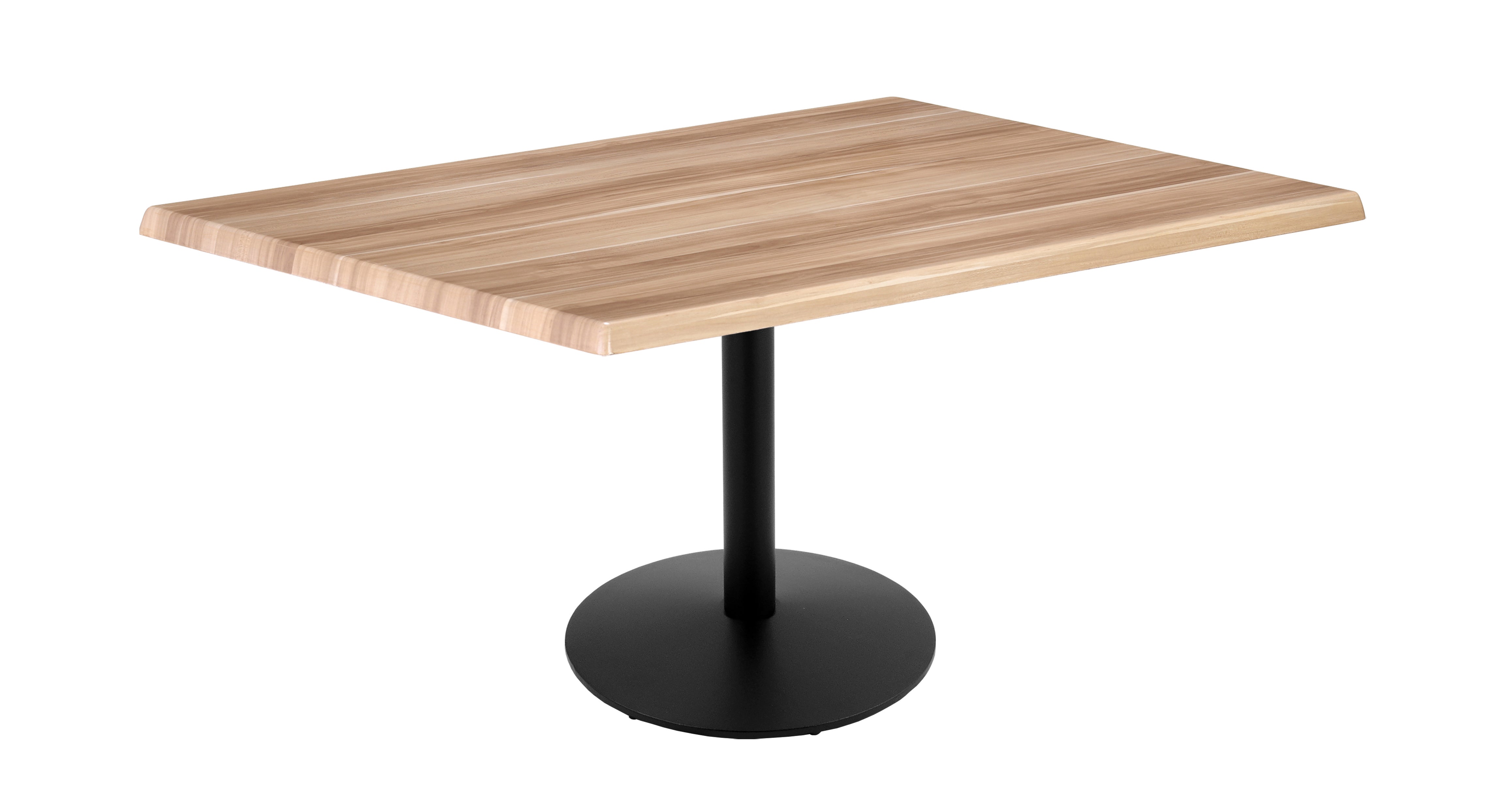 Holland Bar Stool 30-Inch Dining Height Rectangle (30" x 48") Patio Table - Indoor/Outdoor, Black Wrinkle Base