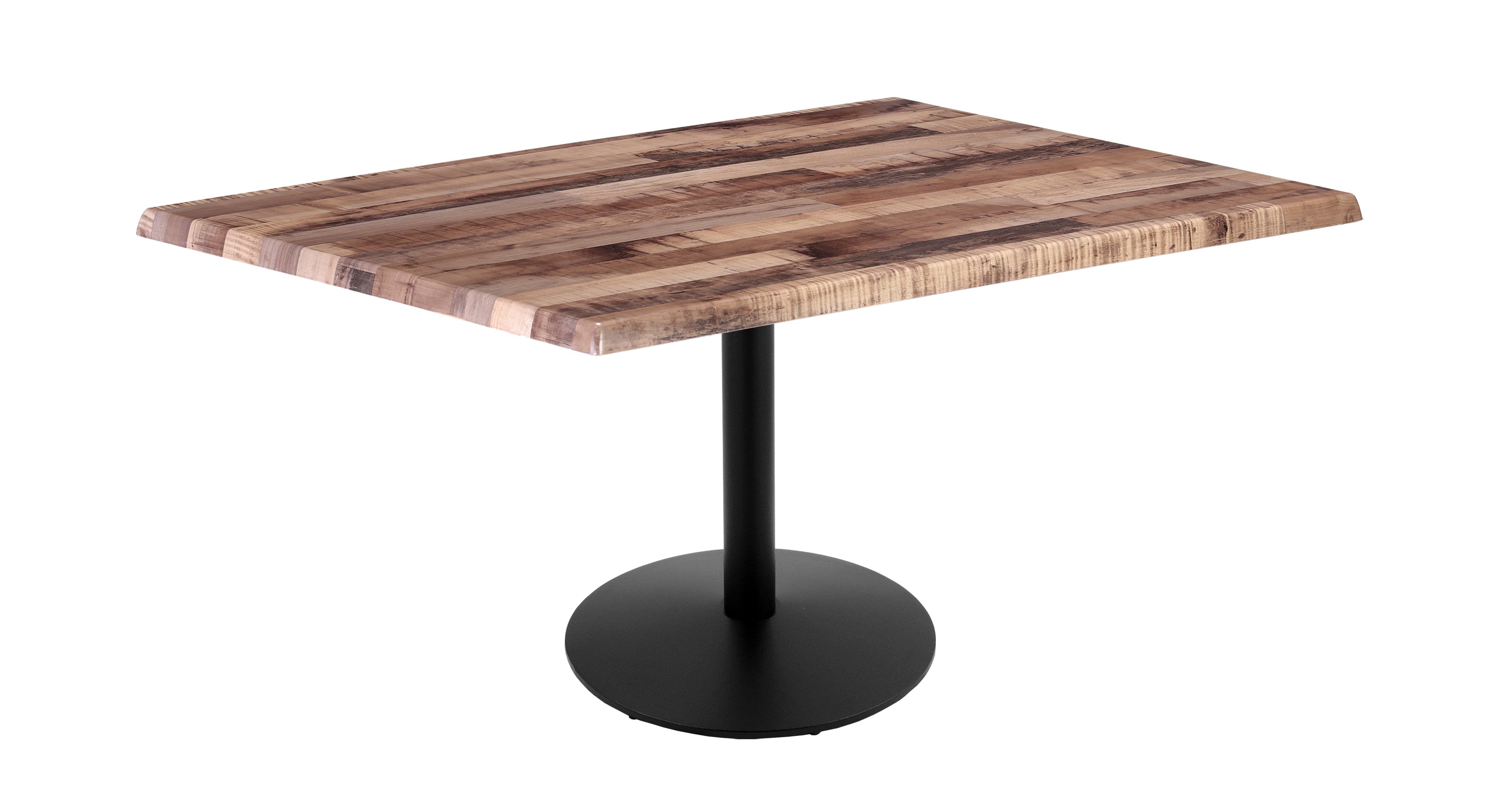 Holland Bar Stool 30-Inch Dining Height Rectangle (30" x 48") Patio Table - Indoor/Outdoor, Black Wrinkle Base