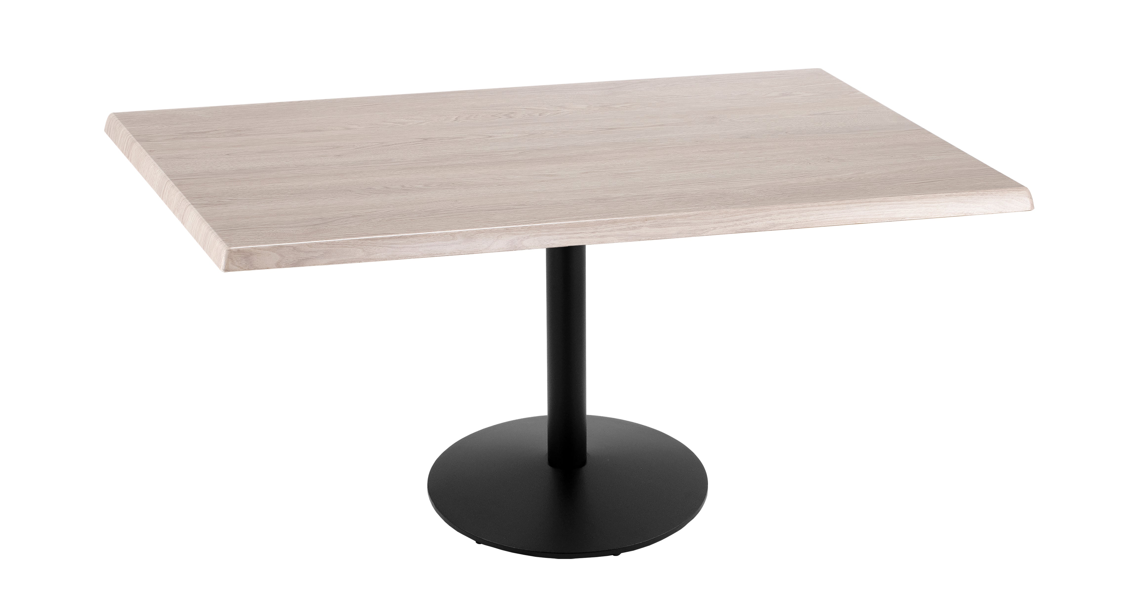 Holland Bar Stool 30-Inch Dining Height Rectangle (30" x 48") Patio Table - Indoor/Outdoor, Black Wrinkle Base