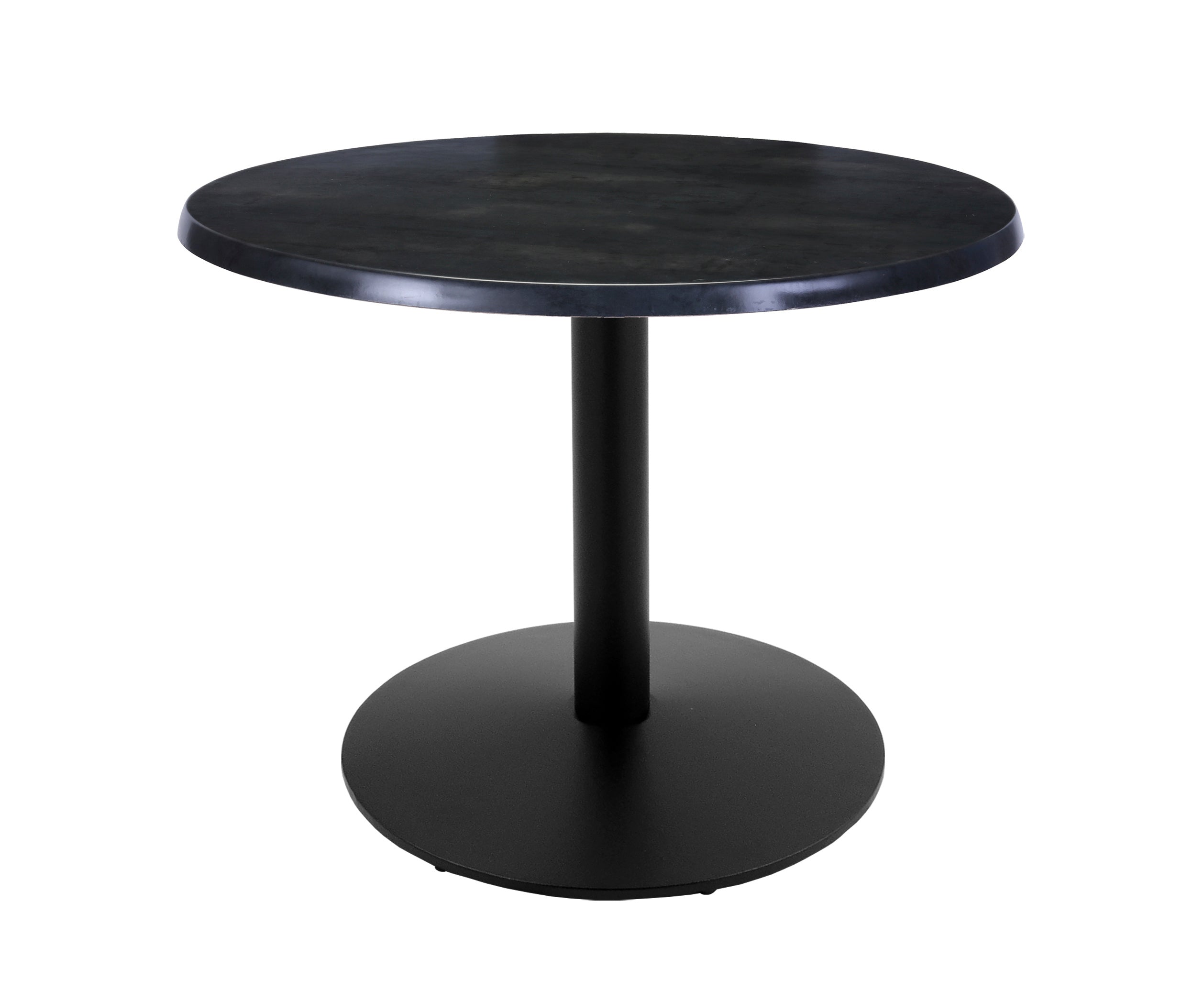 Holland Bar Stool 30-Inch Dining Height Round Patio Table - Indoor/Outdoor, Black Wrinkle Base