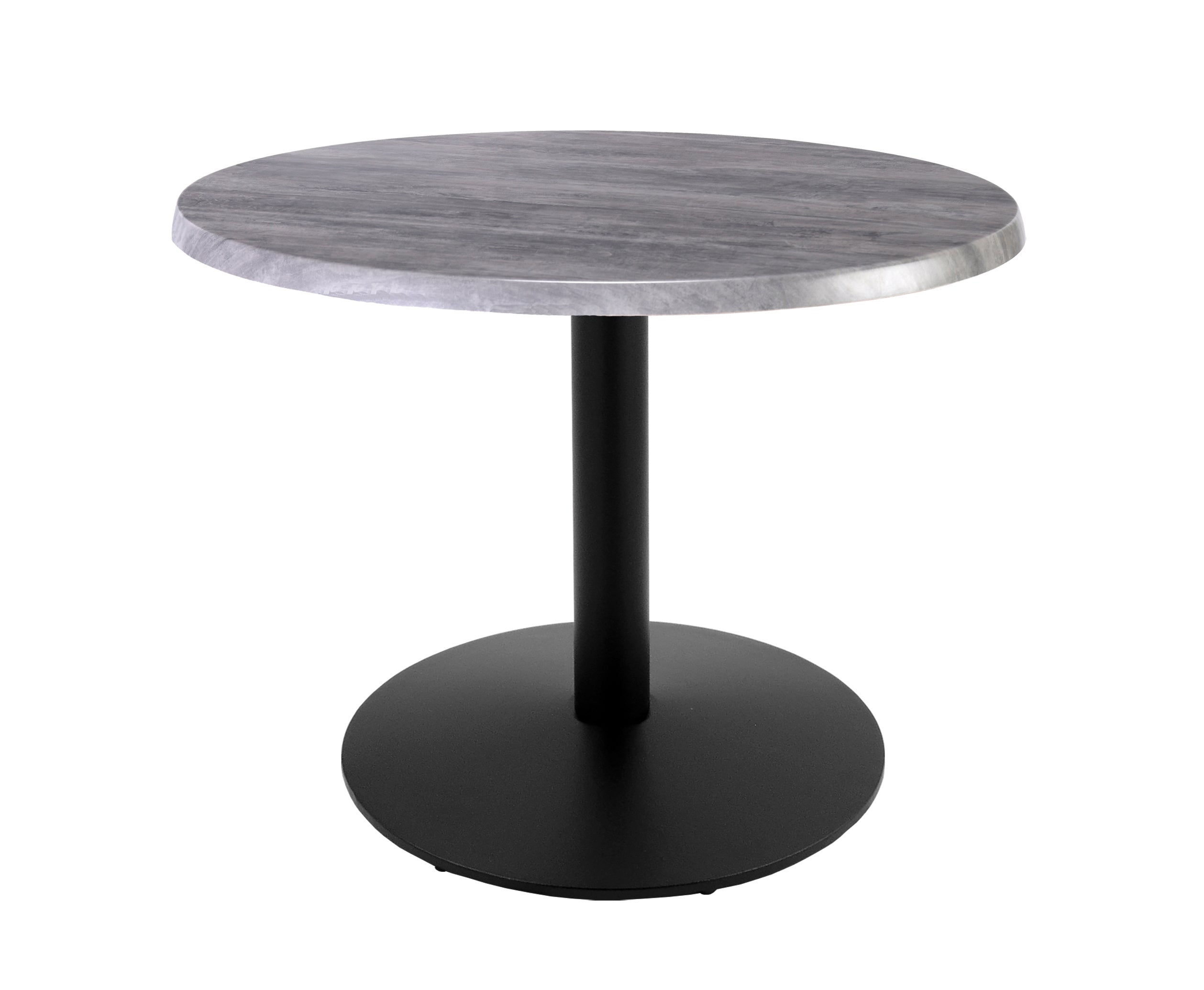 Holland Bar Stool 30-Inch Dining Height Round Patio Table - Indoor/Outdoor, Black Wrinkle Base