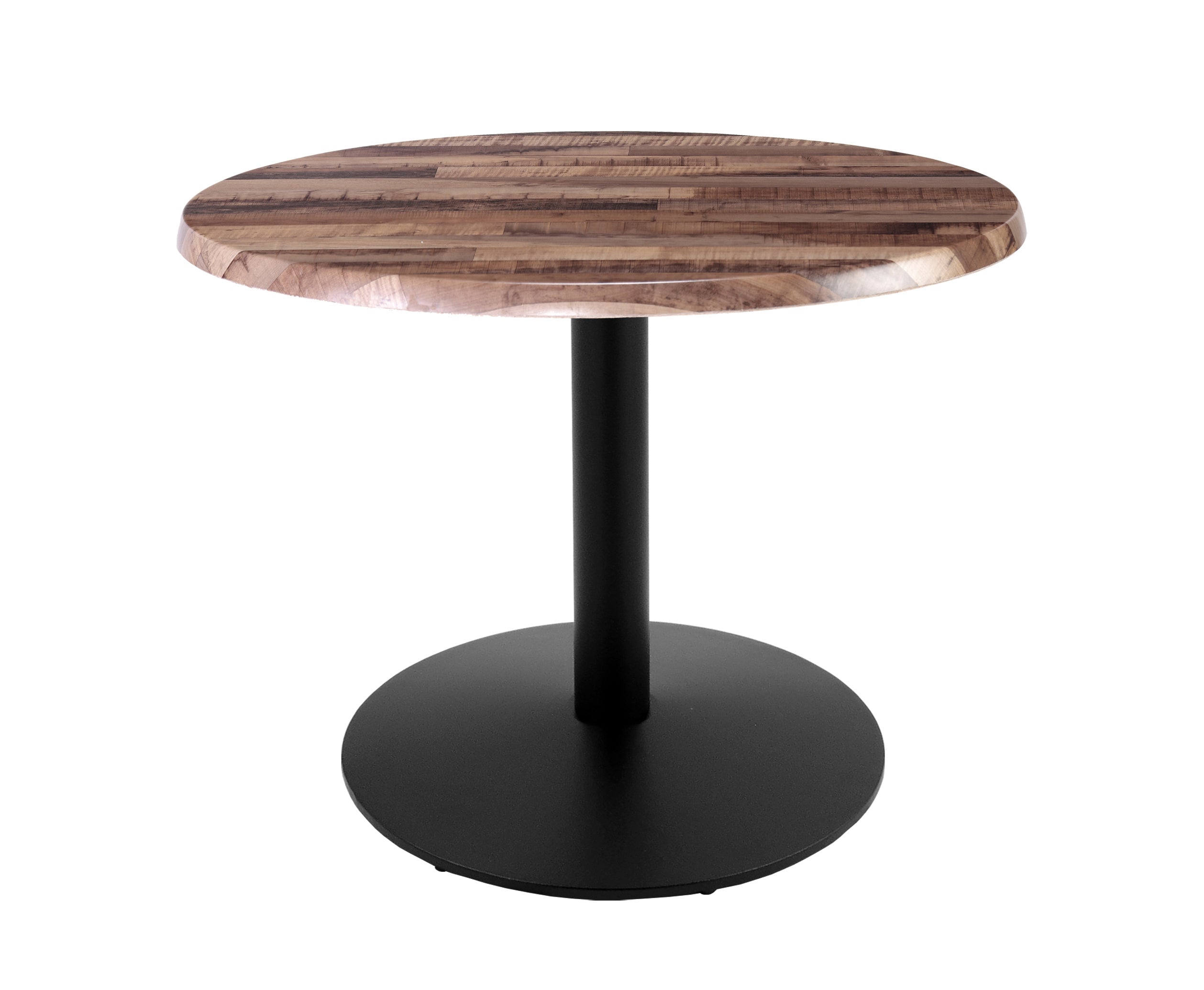 Holland Bar Stool 30-Inch Dining Height Round Patio Table - Indoor/Outdoor, Black Wrinkle Base