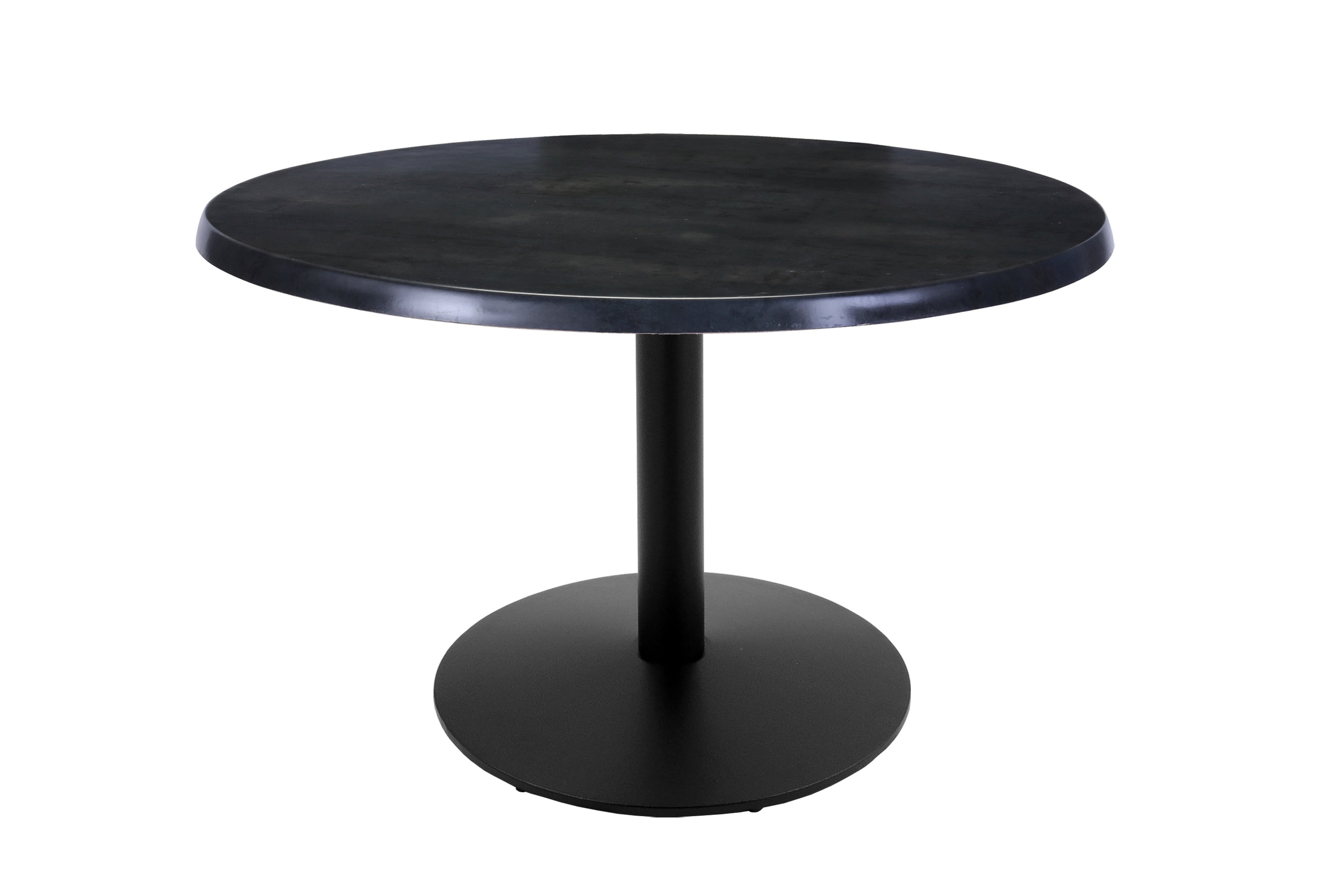Holland Bar Stool 30-Inch Dining Height Round Patio Table - Indoor/Outdoor, Black Wrinkle Base